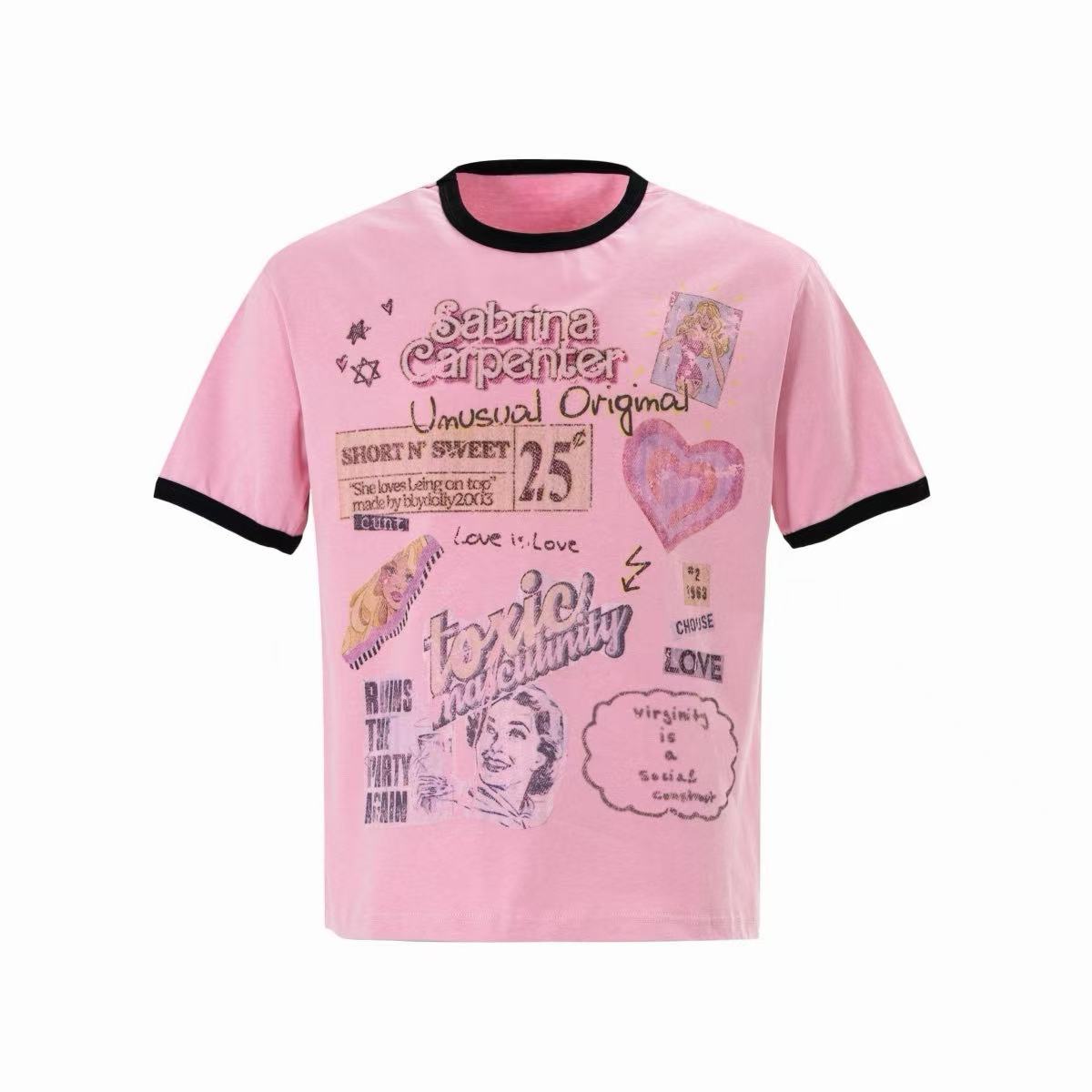 STARRVAINT Retro Pop Graphic Ringer Tee