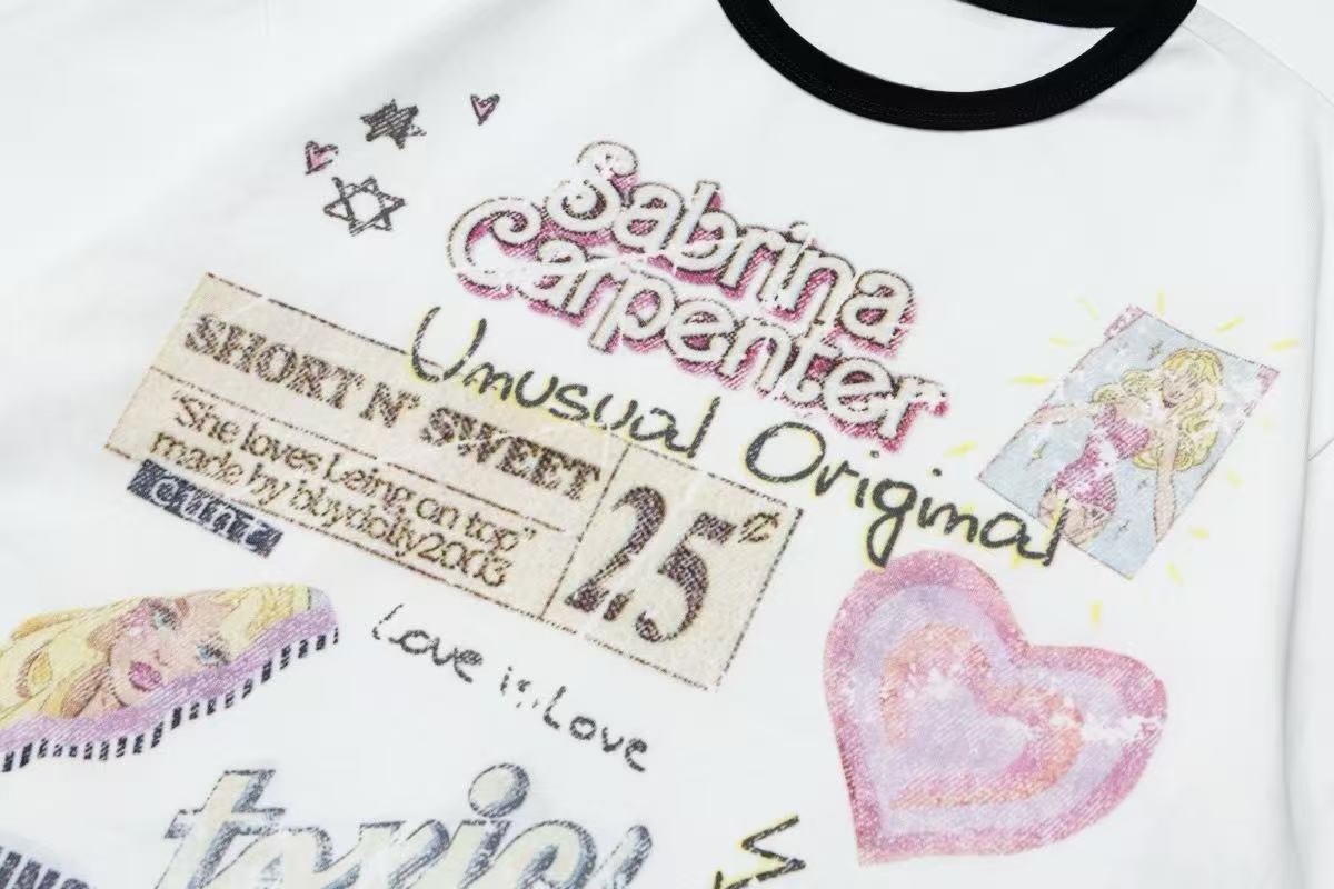 STARRVAINT Retro Pop Graphic Ringer Tee