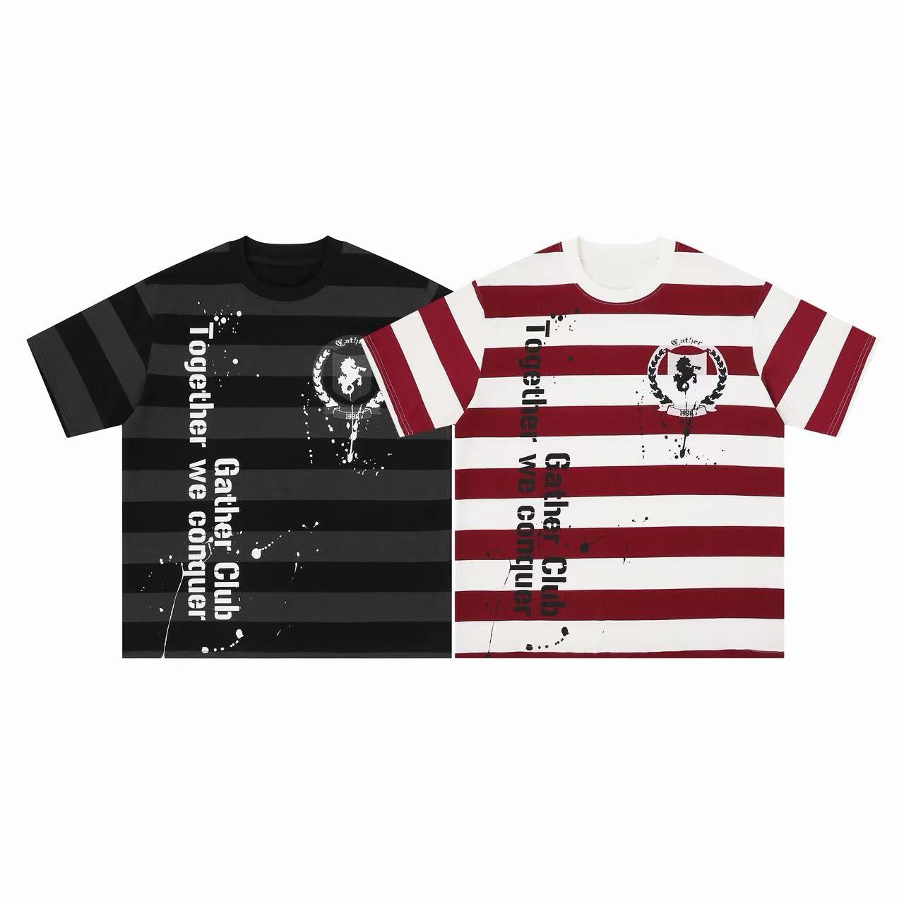 STARRVAINT Striped Graphic Tee