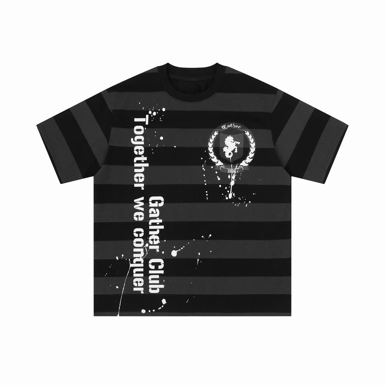 STARRVAINT Striped Graphic Tee