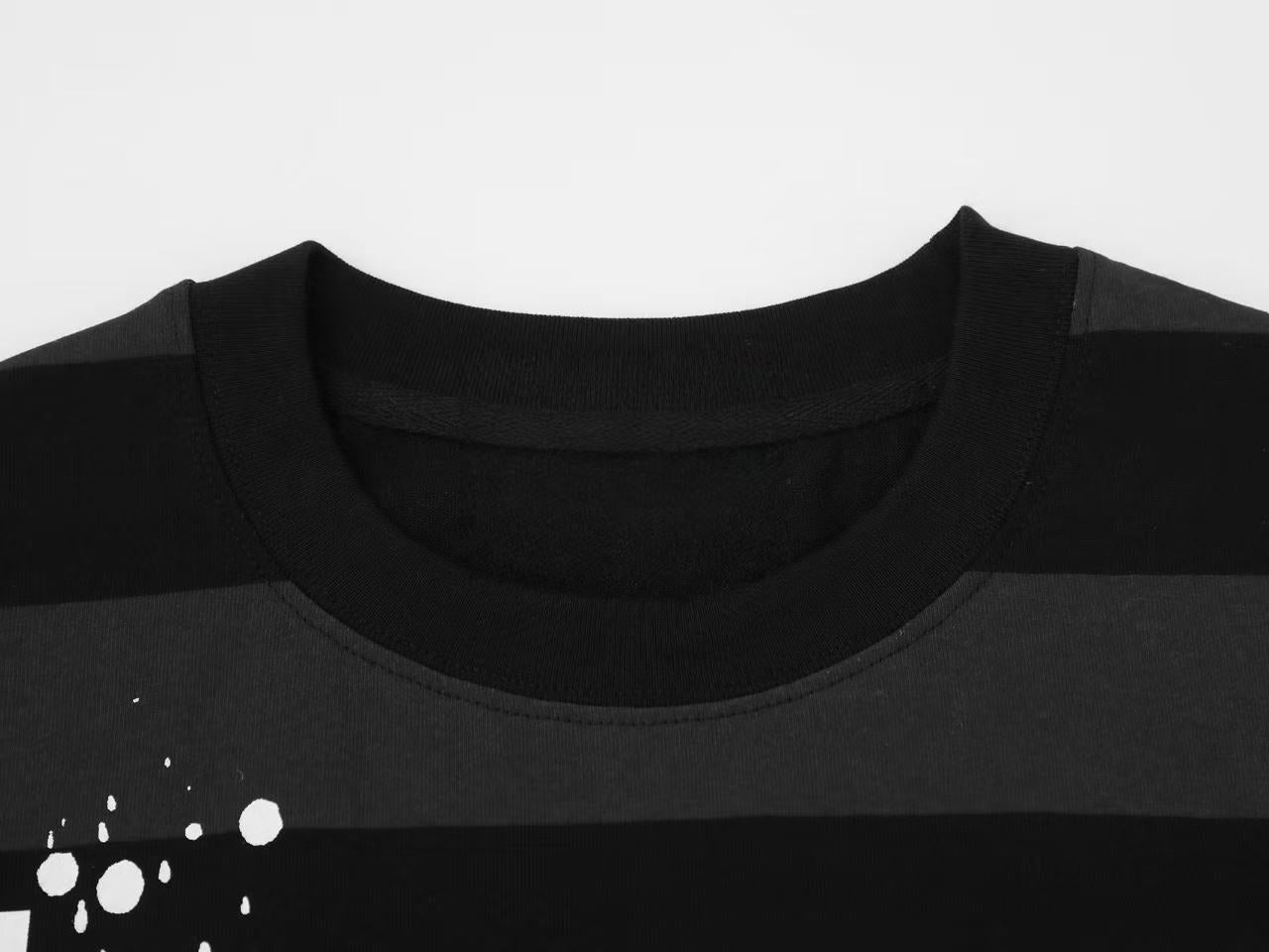 STARRVAINT Striped Graphic Tee
