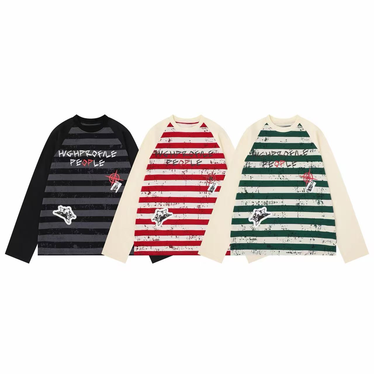 STARRVAINT High Profile Striped Long Sleeve Tee