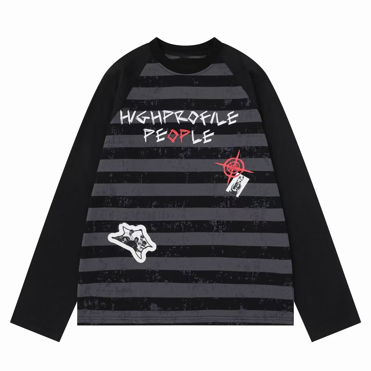 STARRVAINT High Profile Striped Long Sleeve Tee