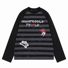 STARRVAINT High Profile Striped Long Sleeve Tee