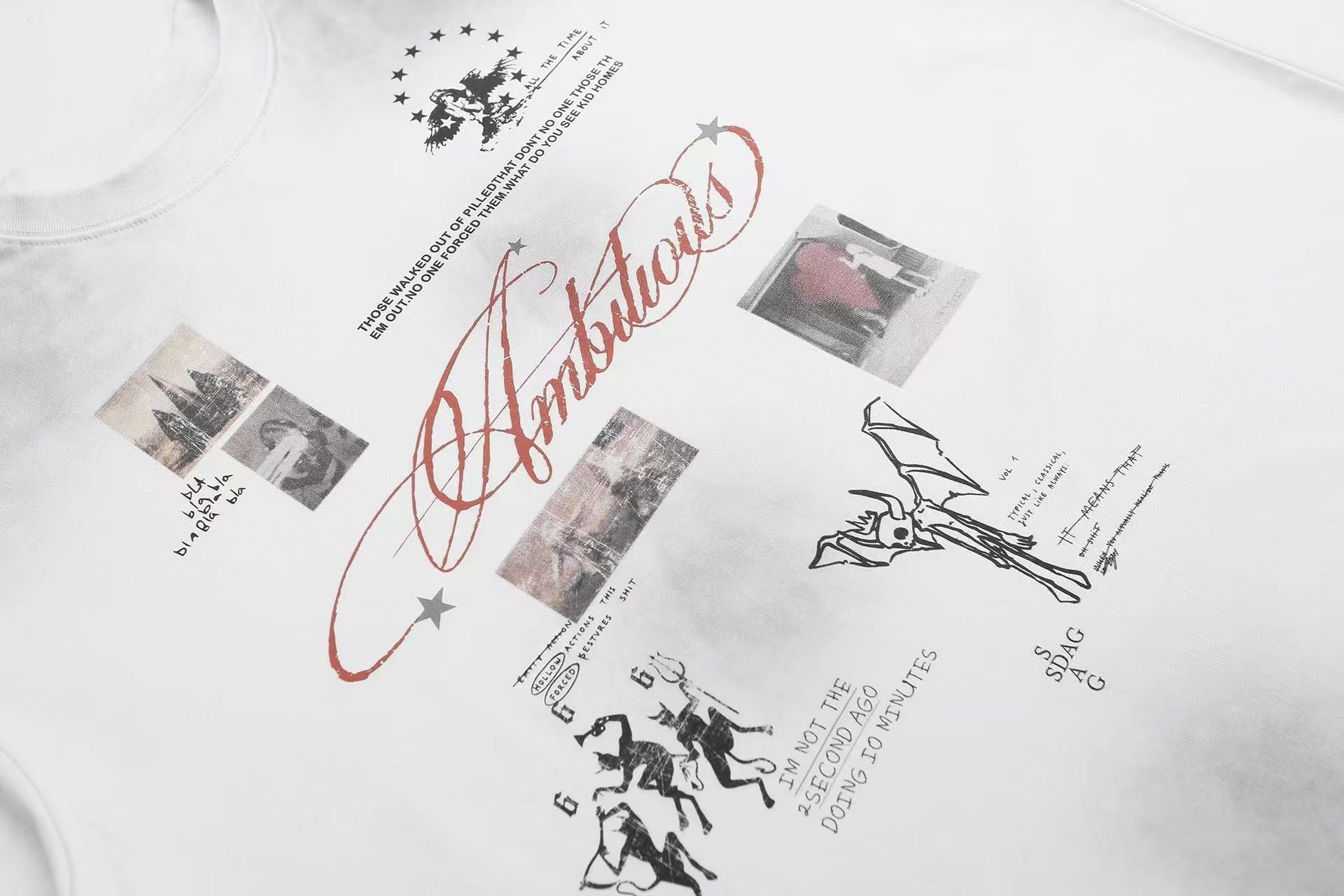 STARRVAINT Vintage Collage Graphic T-Shirt