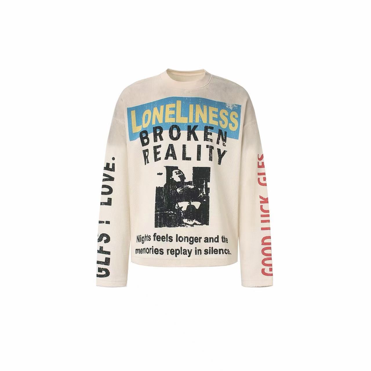 STARRVAINT Waffle Graphic Long Sleeve