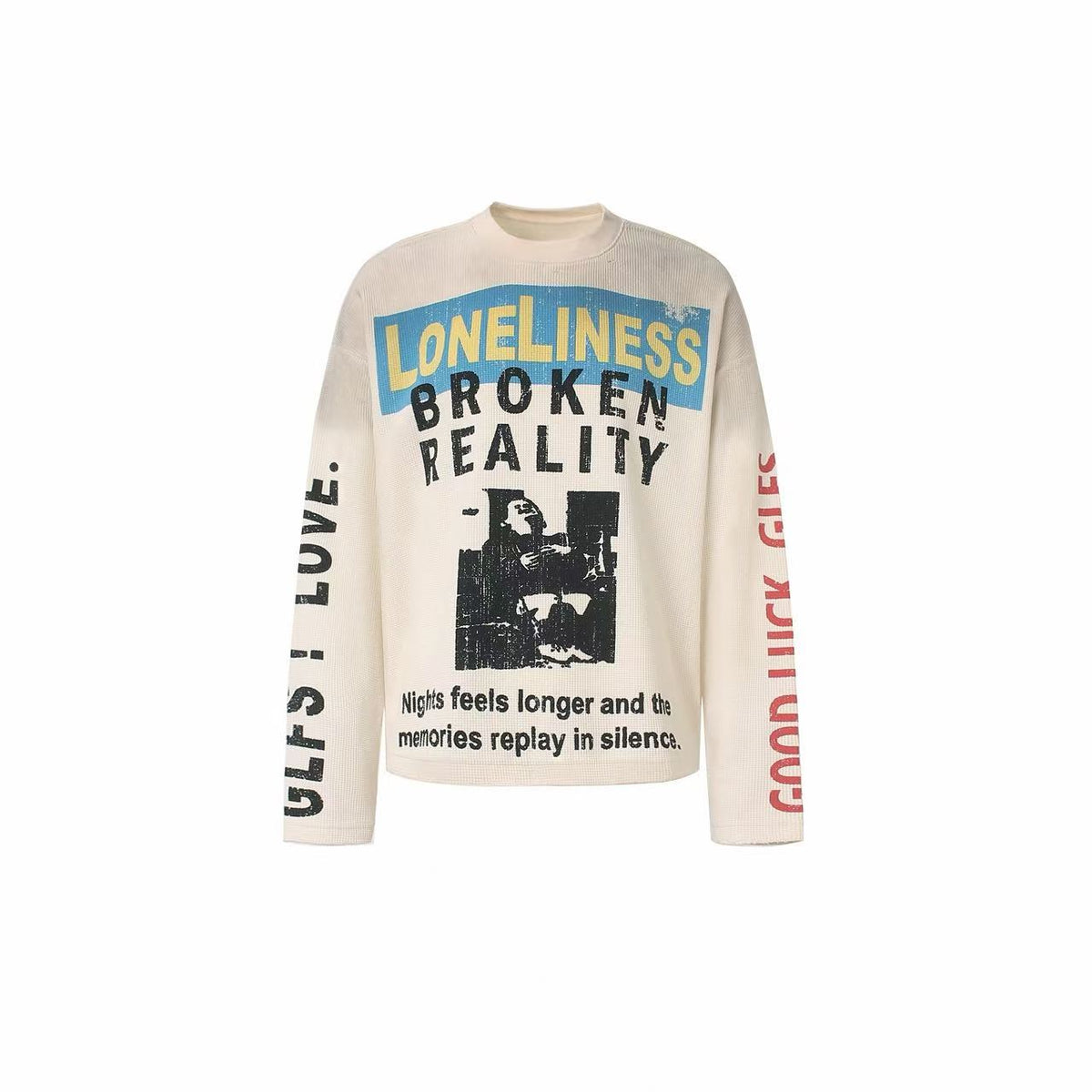 STARRVAINT Waffle Graphic Long Sleeve