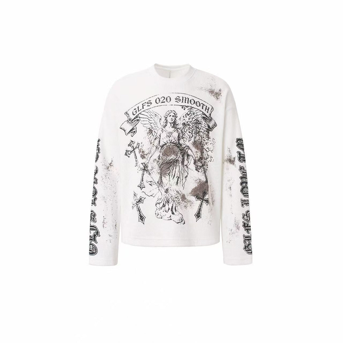 STARRVAINT Vintage Angel Waffle Long Sleeve