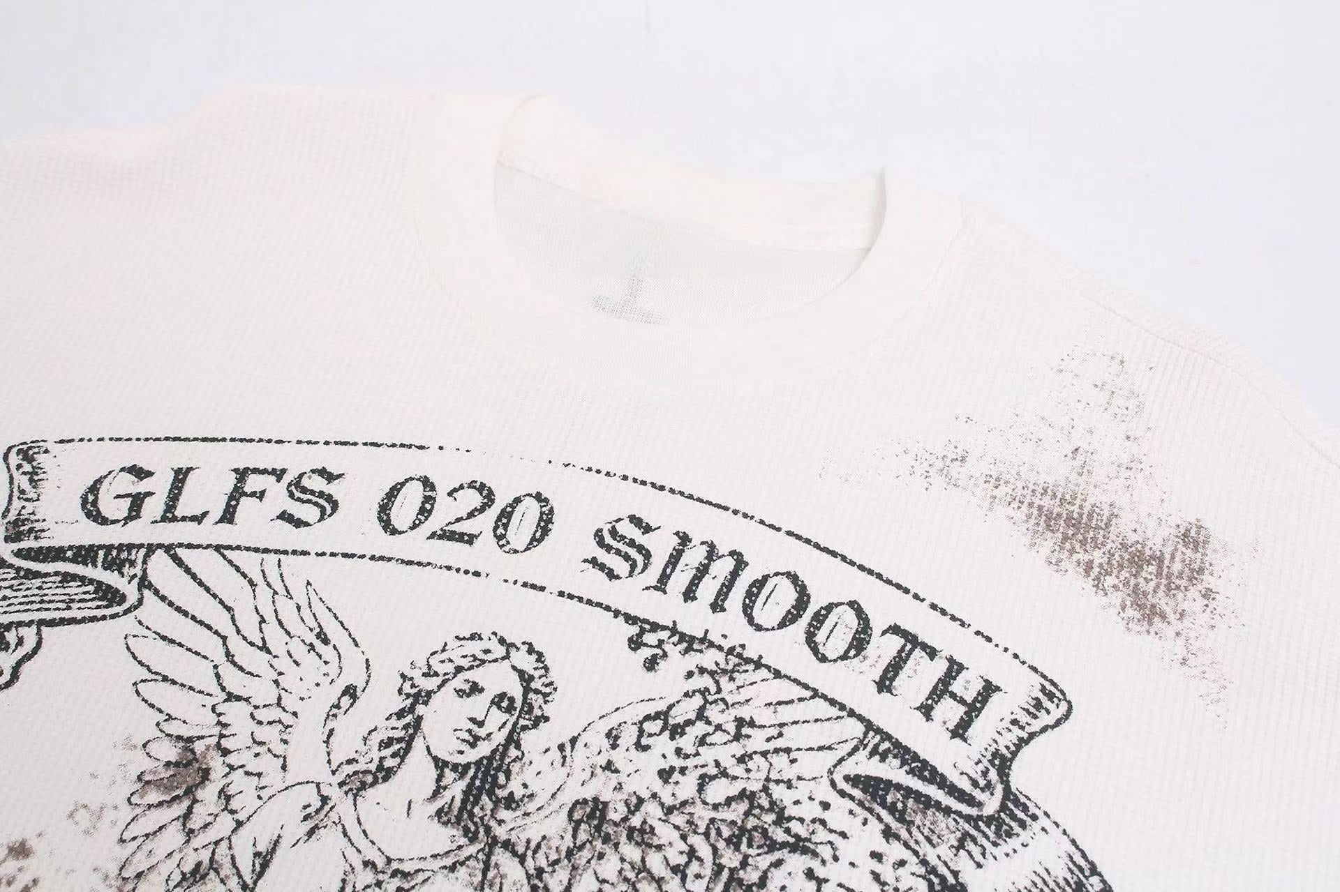 STARRVAINT Vintage Angel Waffle Long Sleeve