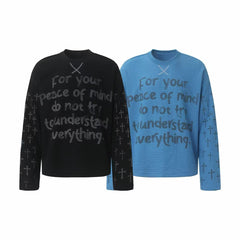 STARRVAINT Graphic Waffle Long Sleeve