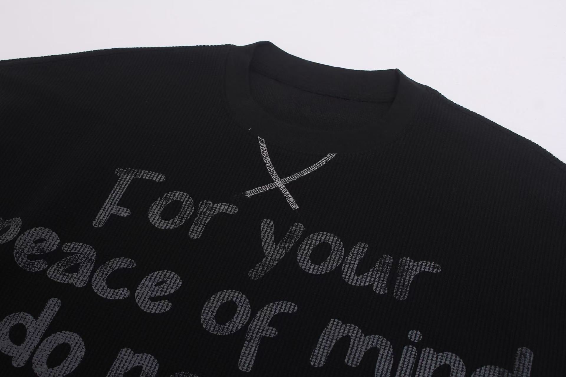 STARRVAINT Graphic Waffle Long Sleeve