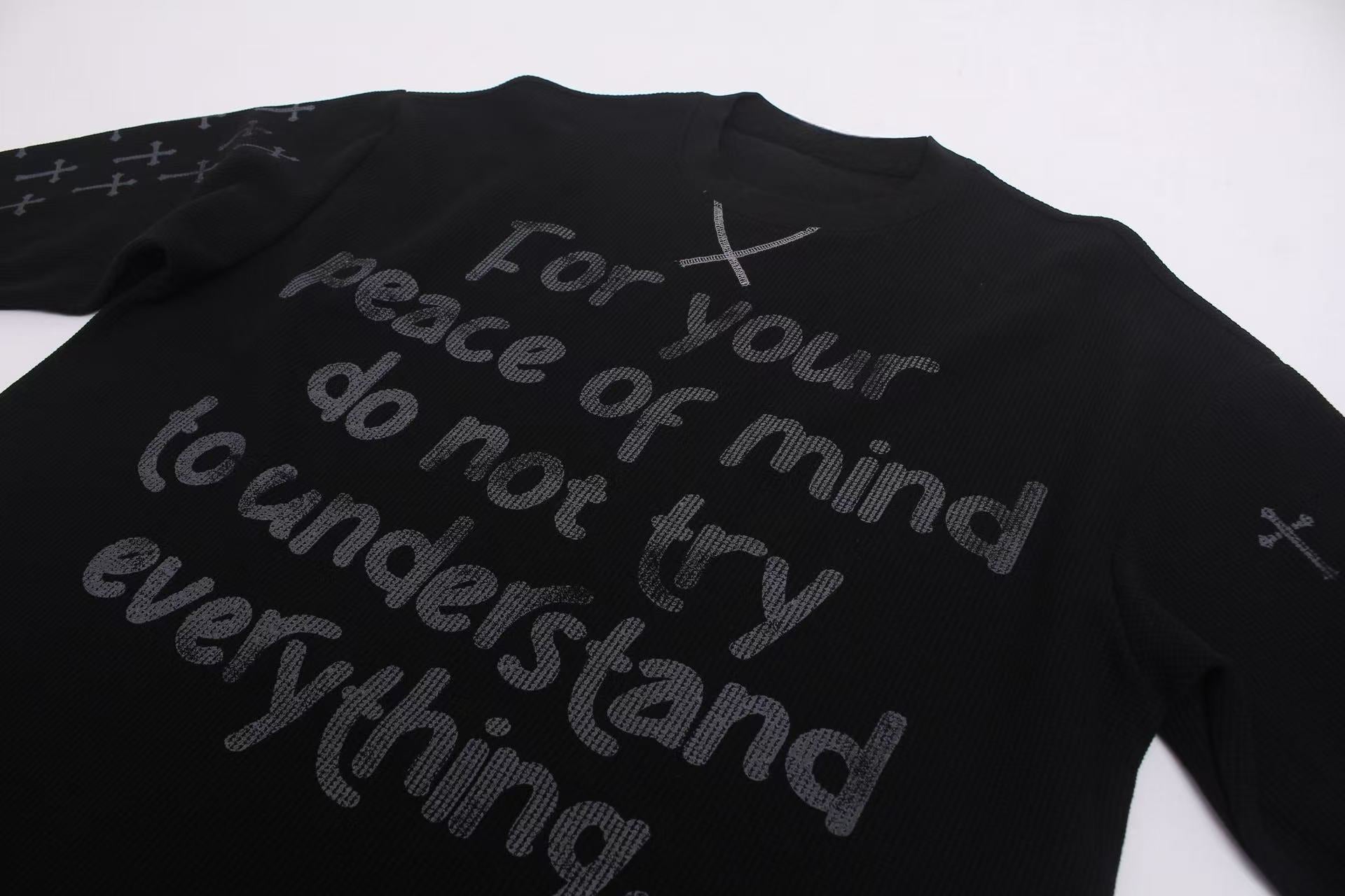 STARRVAINT Graphic Waffle Long Sleeve