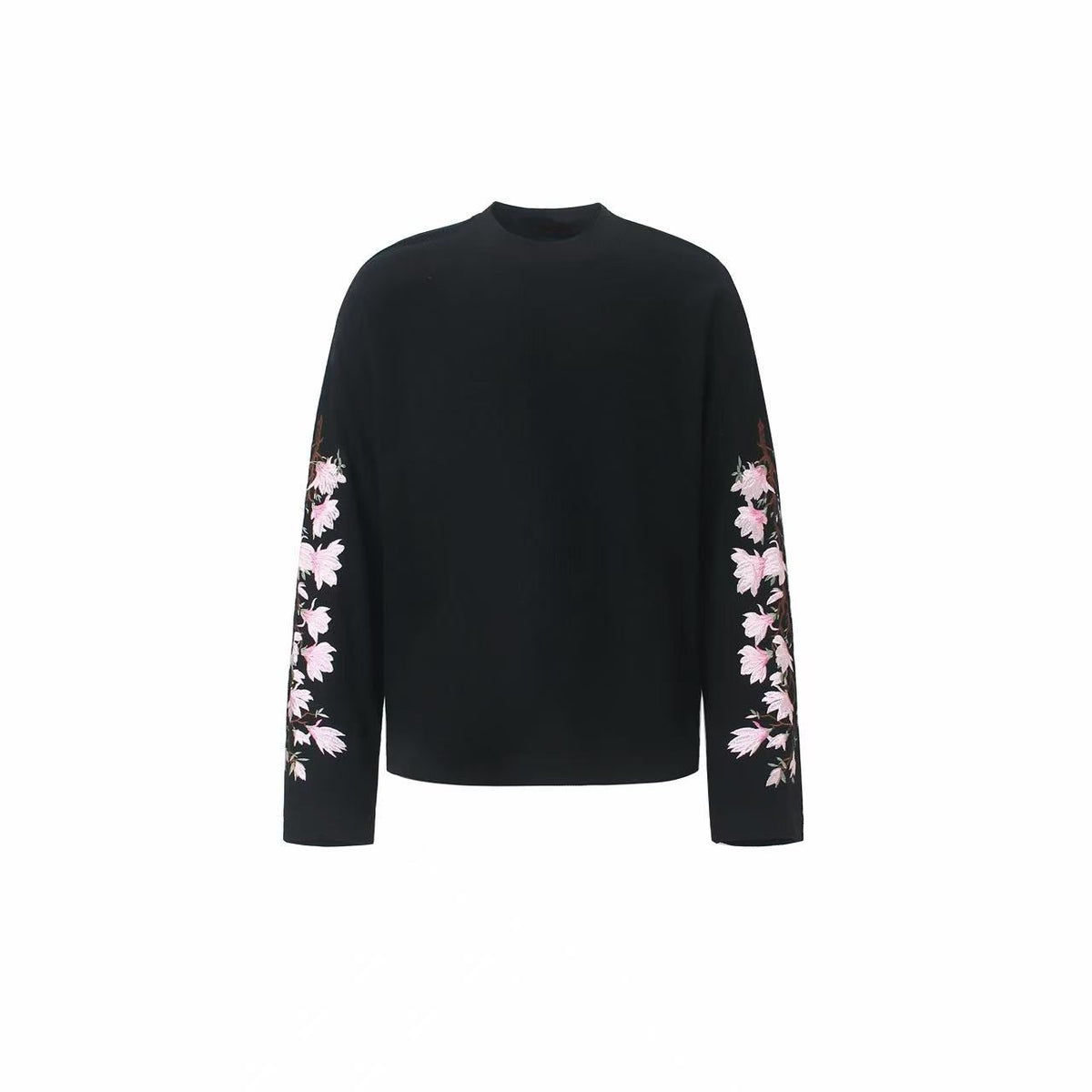 STARRVAINT Floral Sleeve Waffle Long Sleeve