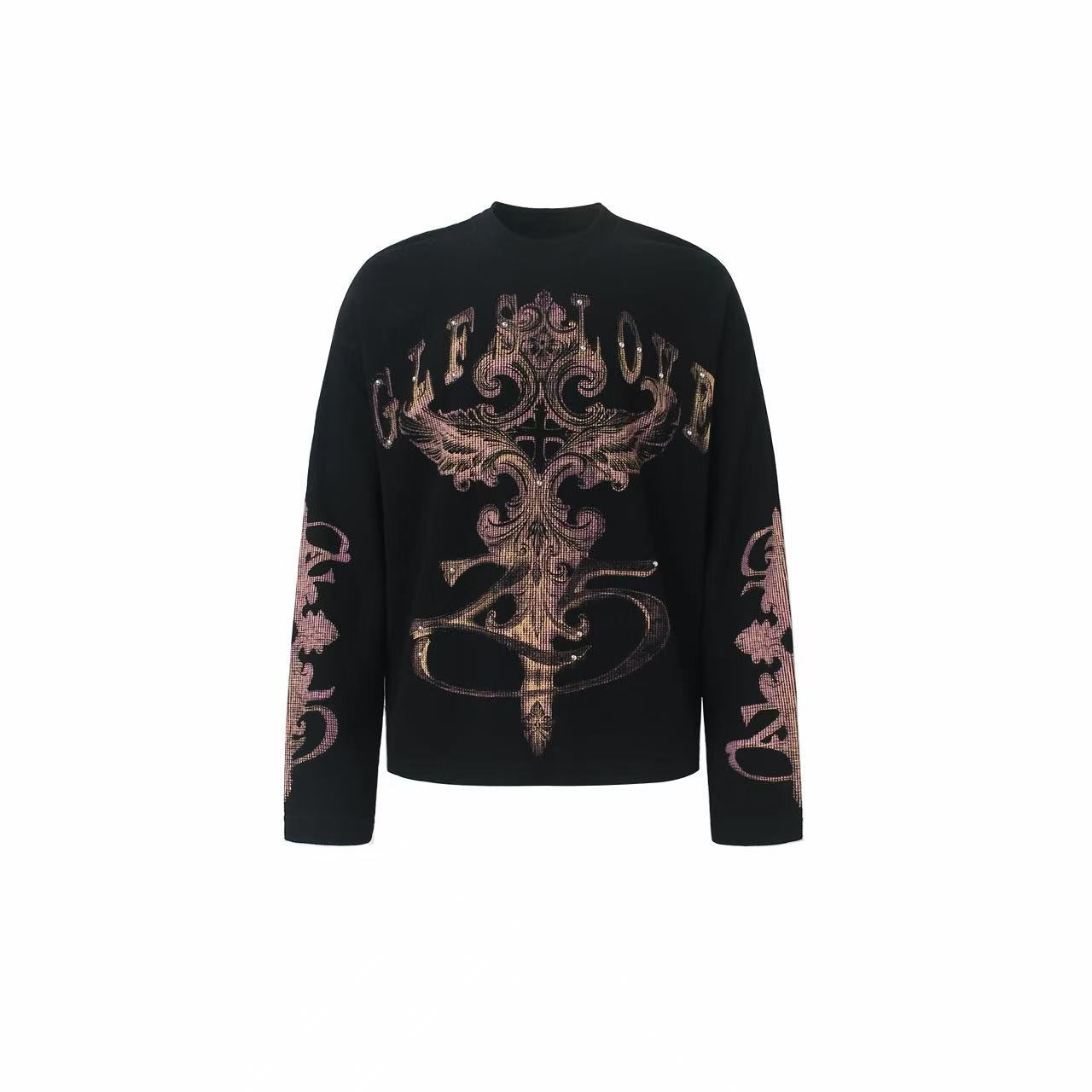 STARRVAINT Gothic Cross Waffle Long Sleeve