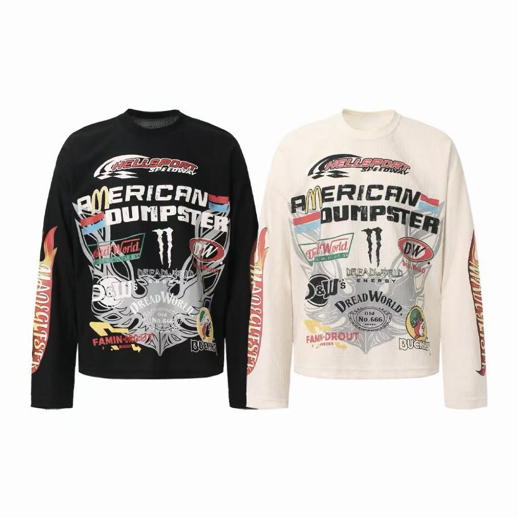 STARRVAINT Racing Graphic Waffle Long Sleeve