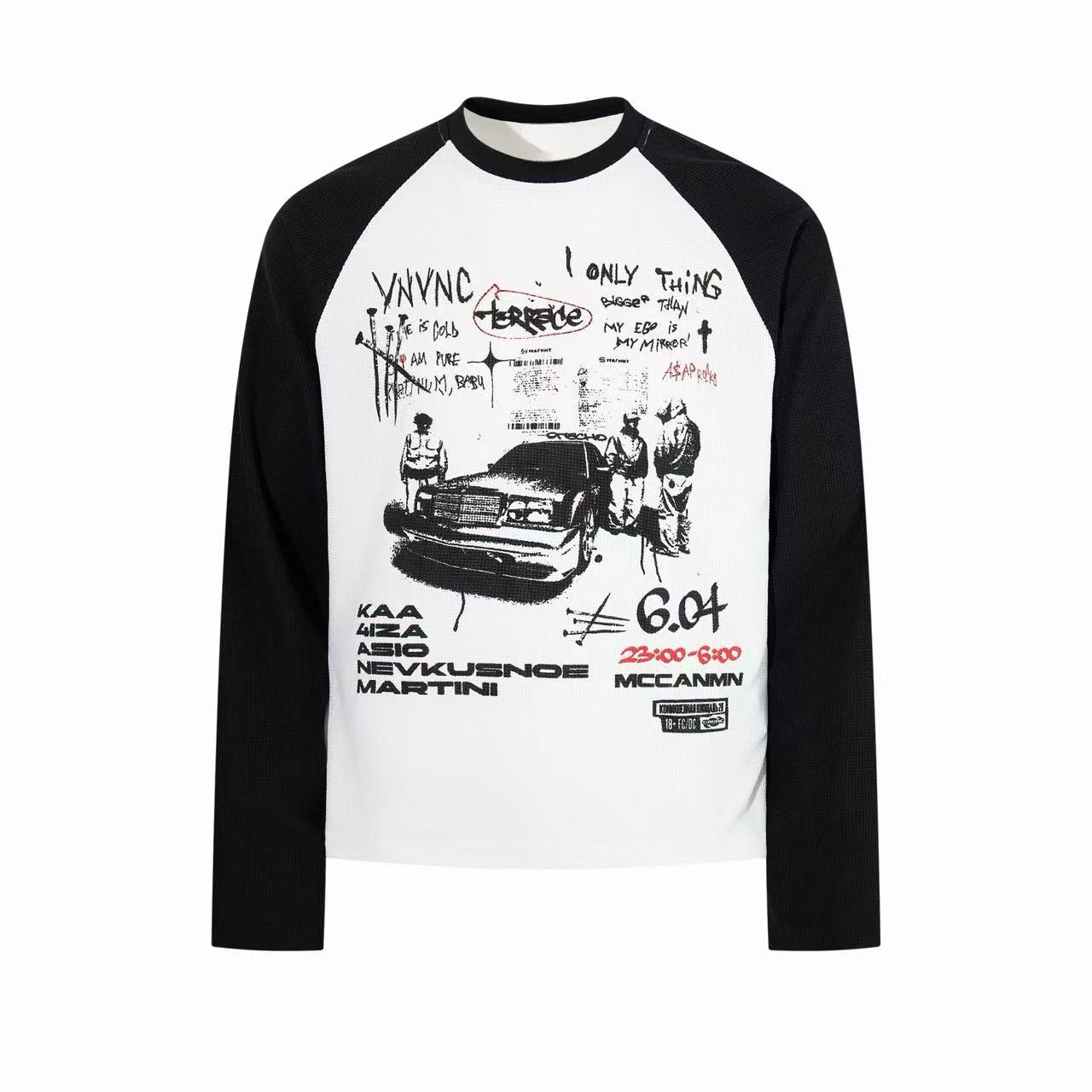 STARRVAINT Vintage Street Graphic Raglan Long Sleeve