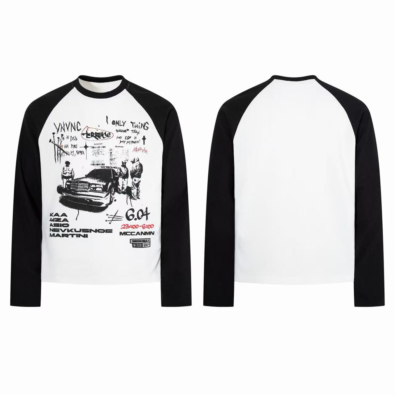STARRVAINT Vintage Street Graphic Raglan Long Sleeve