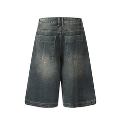 STARRVAINT Vintage Wide-Leg Denim Shorts