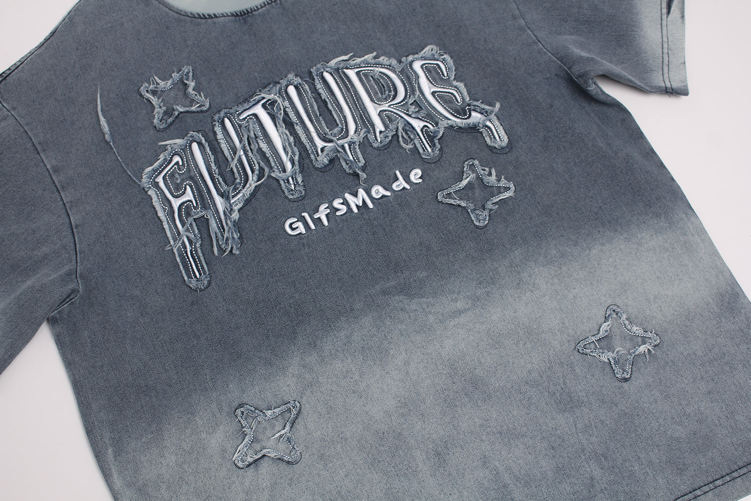 STARRVAINT Distressed Star Graphic T-Shirt