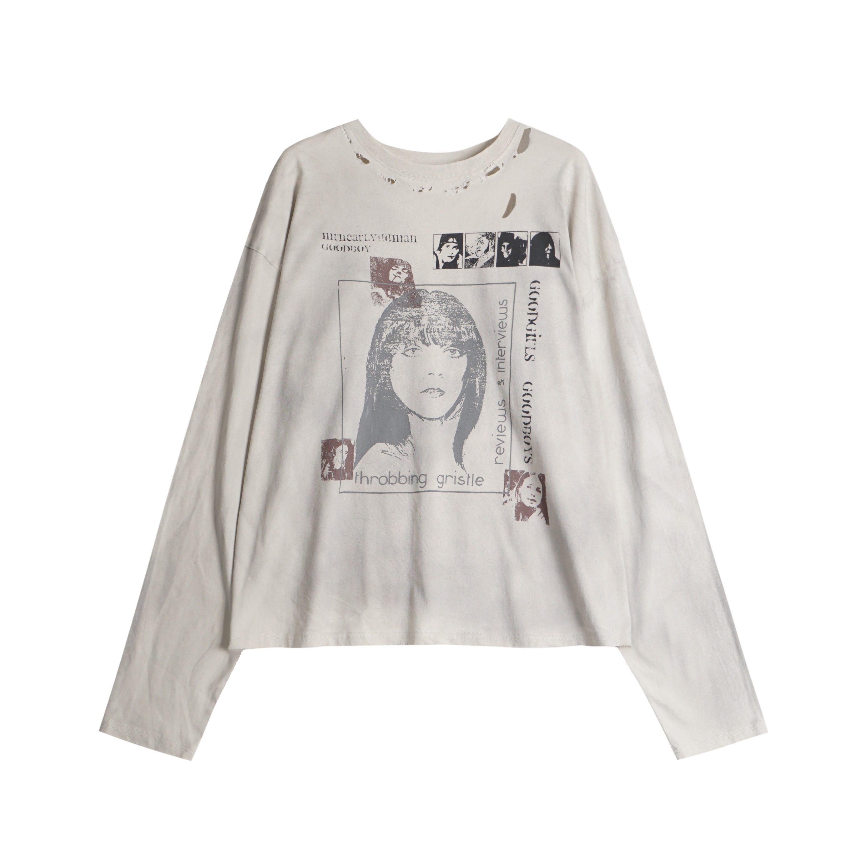 STARRVAINT Distressed Graphic Long Sleeve Tee