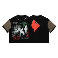 STARRVAINT Graphic Patchwork Street Tee
