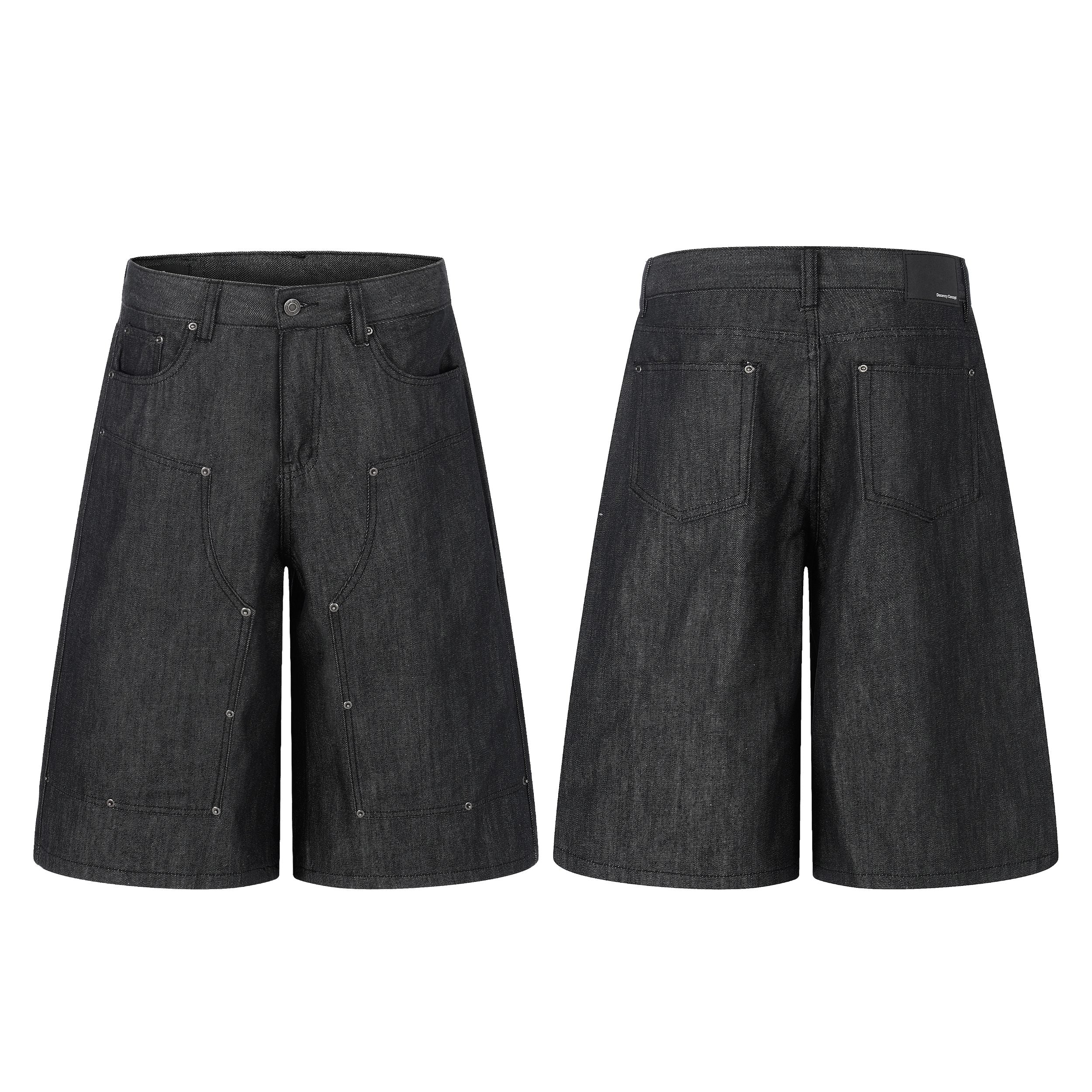 STARRVAINT Raw Denim Baggy Shorts