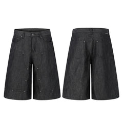 STARRVAINT Raw Denim Baggy Shorts