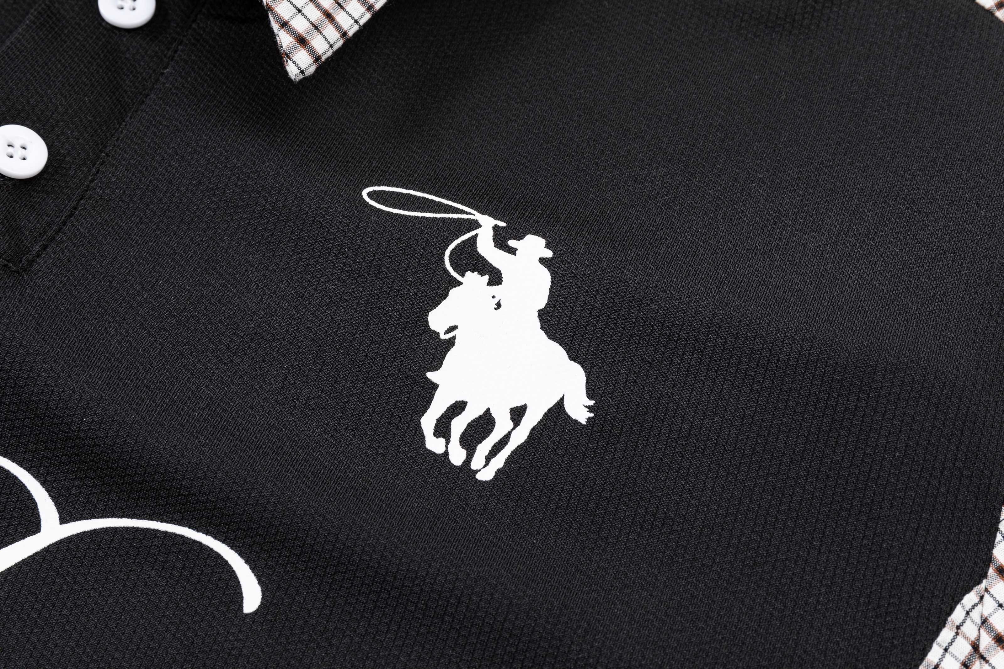STARRVAINT Vintage Plaid Panel Polo