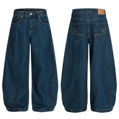 STARRVAINT Deep Indigo Balloon Wide-Leg Jeans