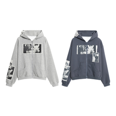 STARRVAINT Photo Collage Zip Hoodie