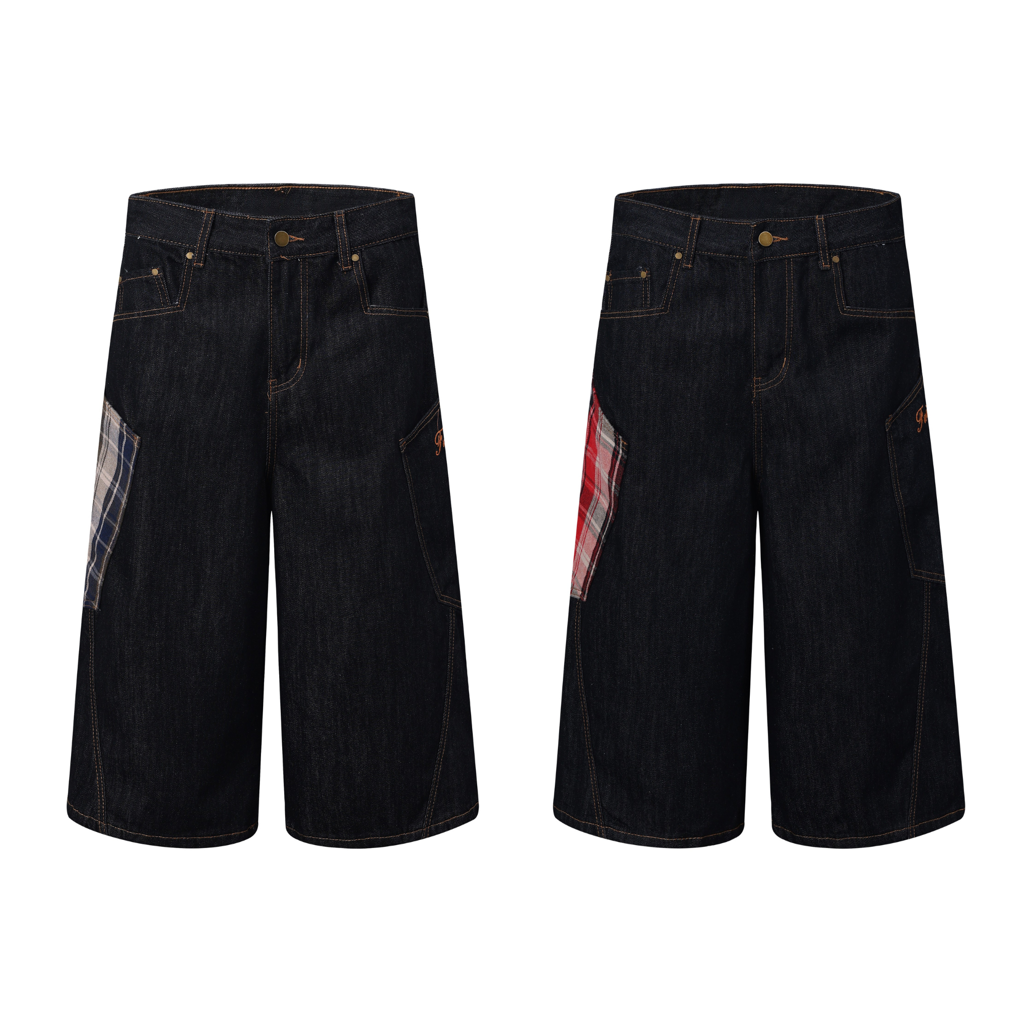 STARRVAINT Patchwork Denim Jorts