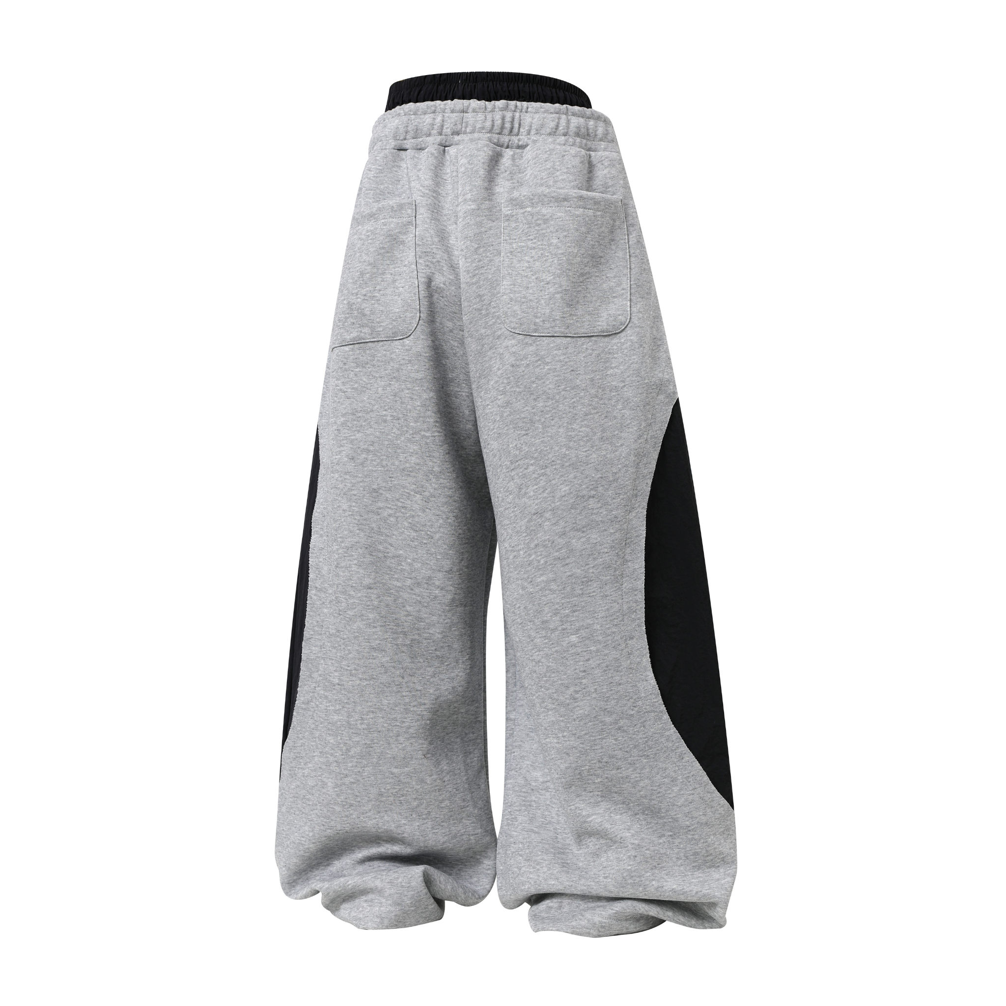 STARRVAINT Double-Waist Stripe Wide-Leg Sweatpants
