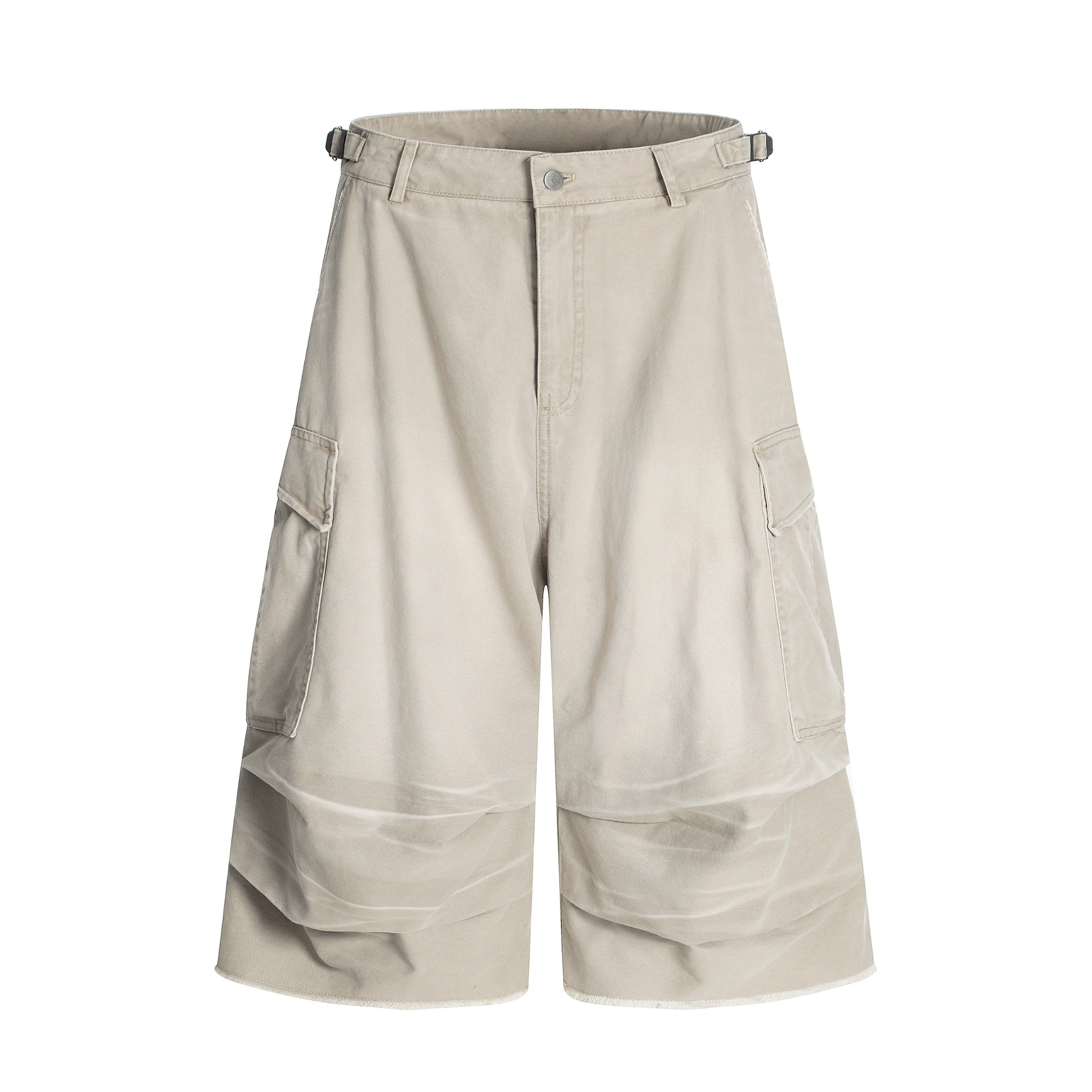 STARRVAINT Washed Layer-Panel Cargo Shorts