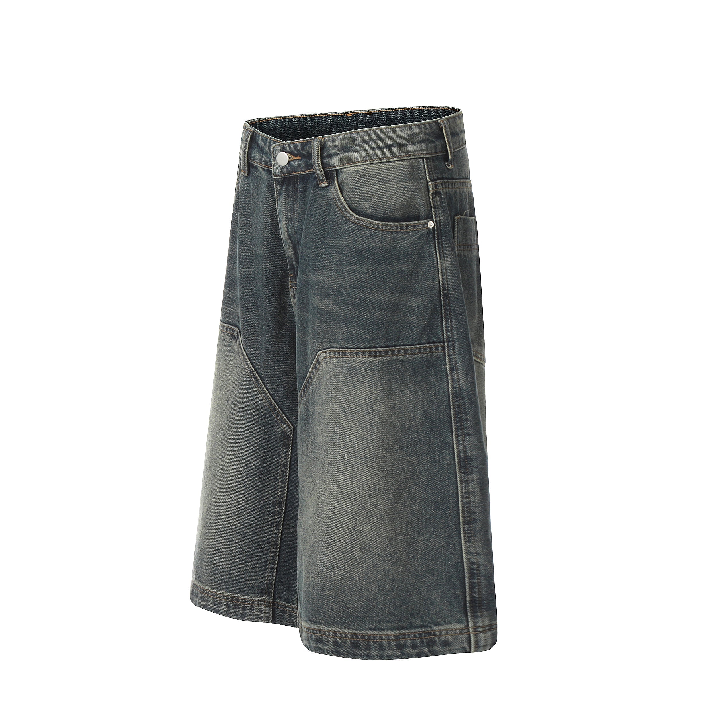STARRVAINT Vintage Wide-Leg Denim Shorts
