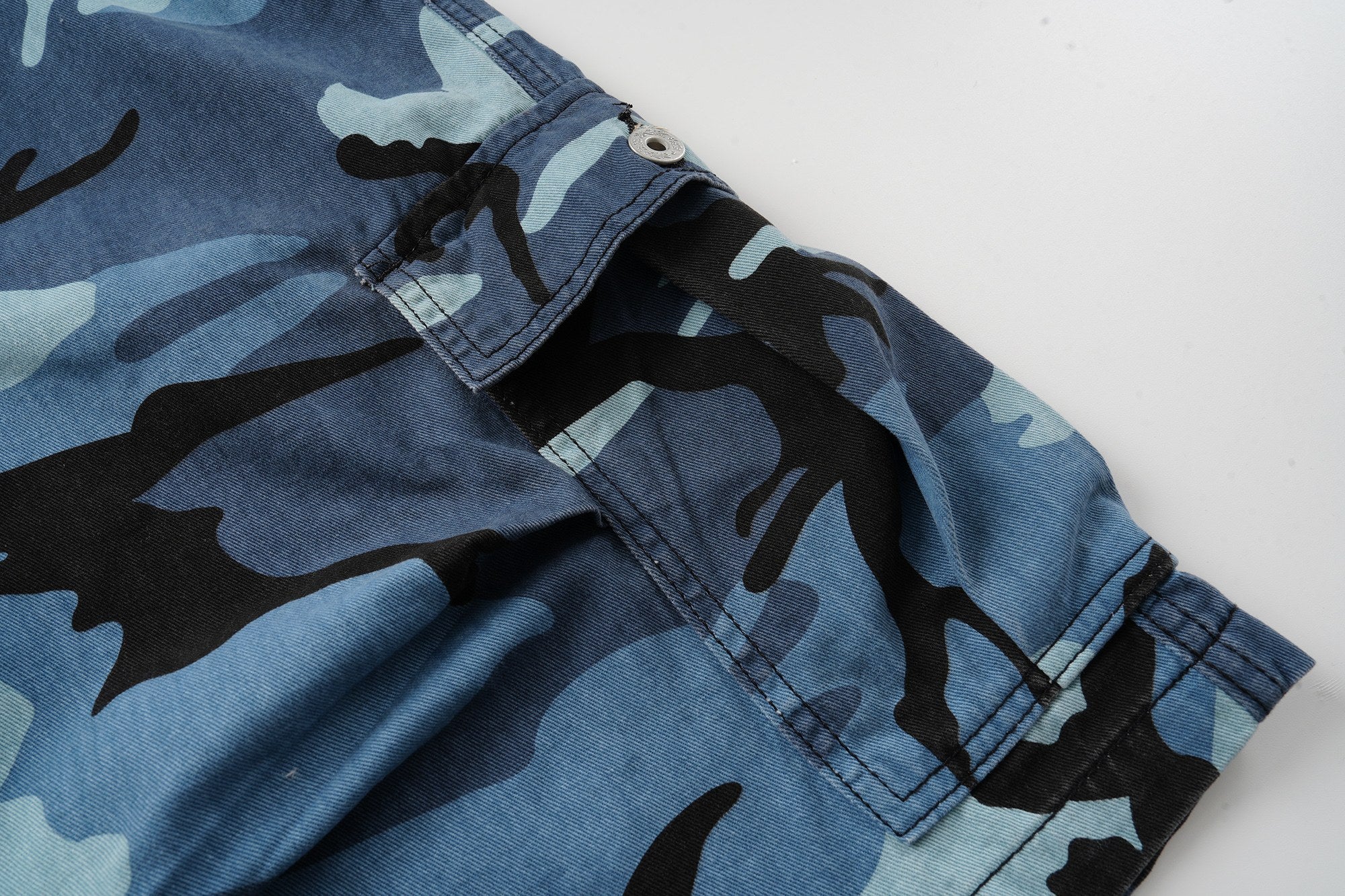 STARRVAINT Blue Camo Cargo Shorts