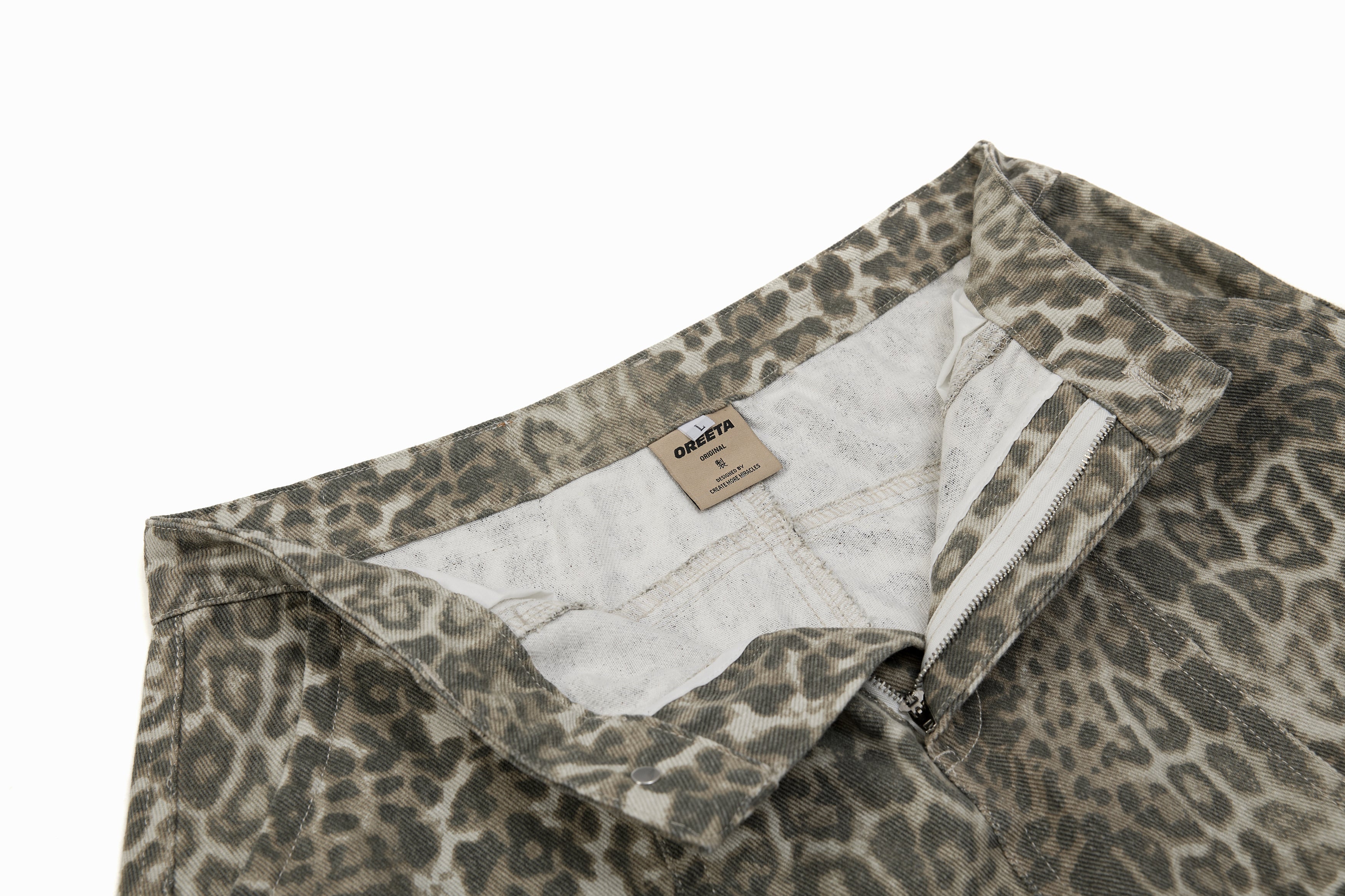 STARRVAINT Leopard Barrel Pants