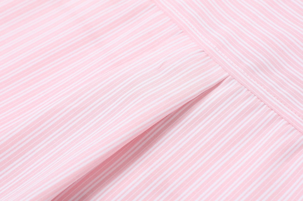 STARRVAINT “Puppy For You” Striped Short-Sleeve Shirt
