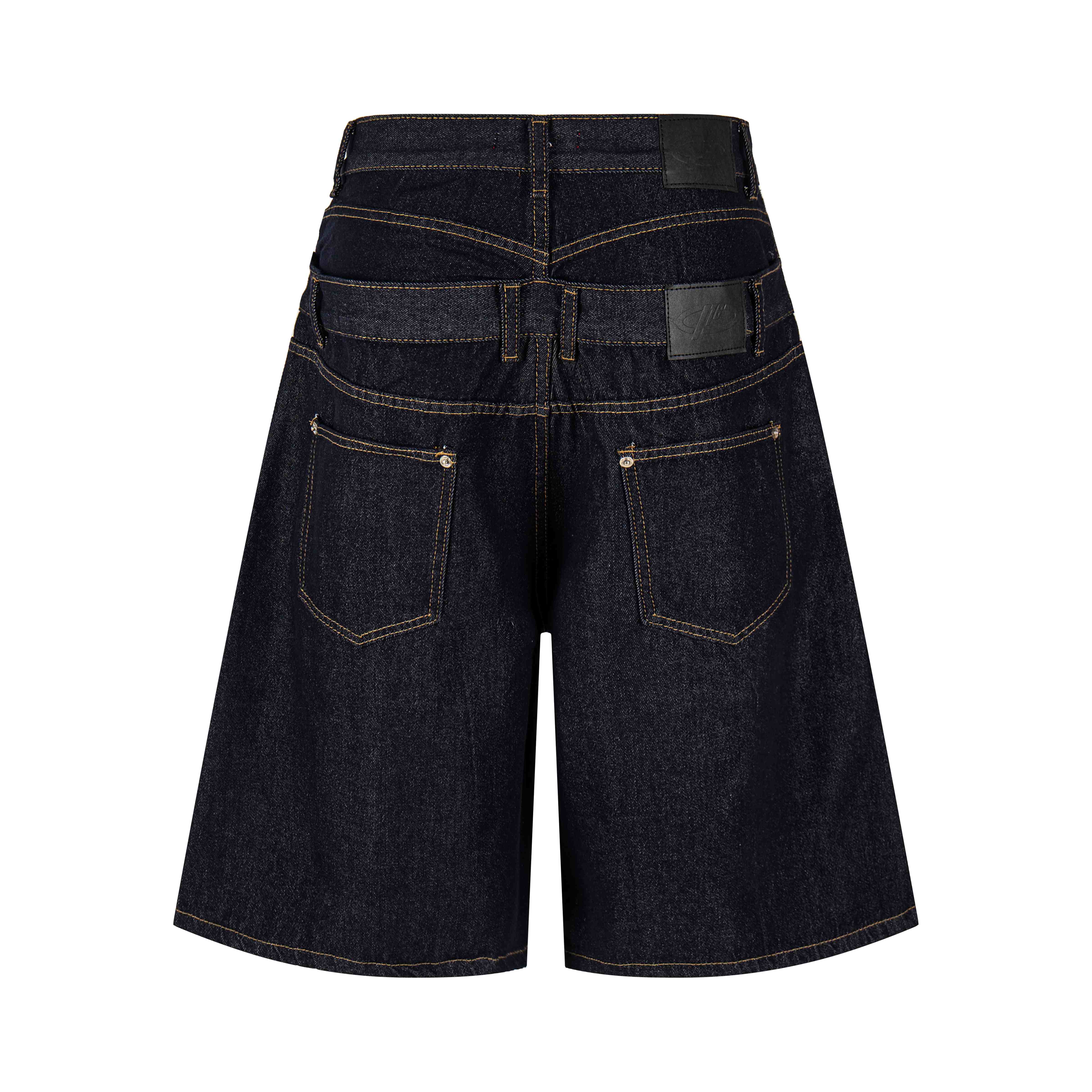 STARRVAINT “Double Waist Panel Denim Shorts”