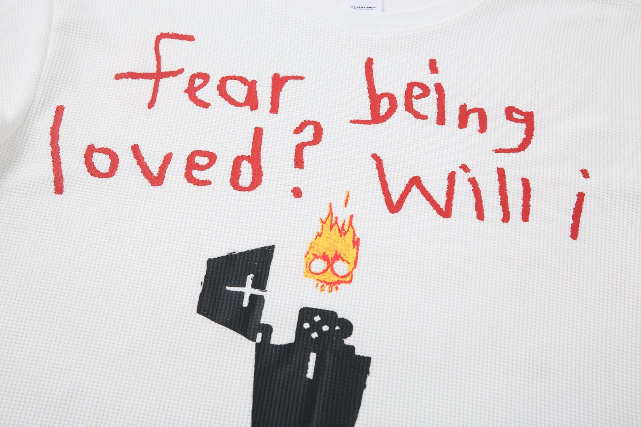 STARRVAINT Flame Doodle Emotional Graphic Long Sleeve Tee