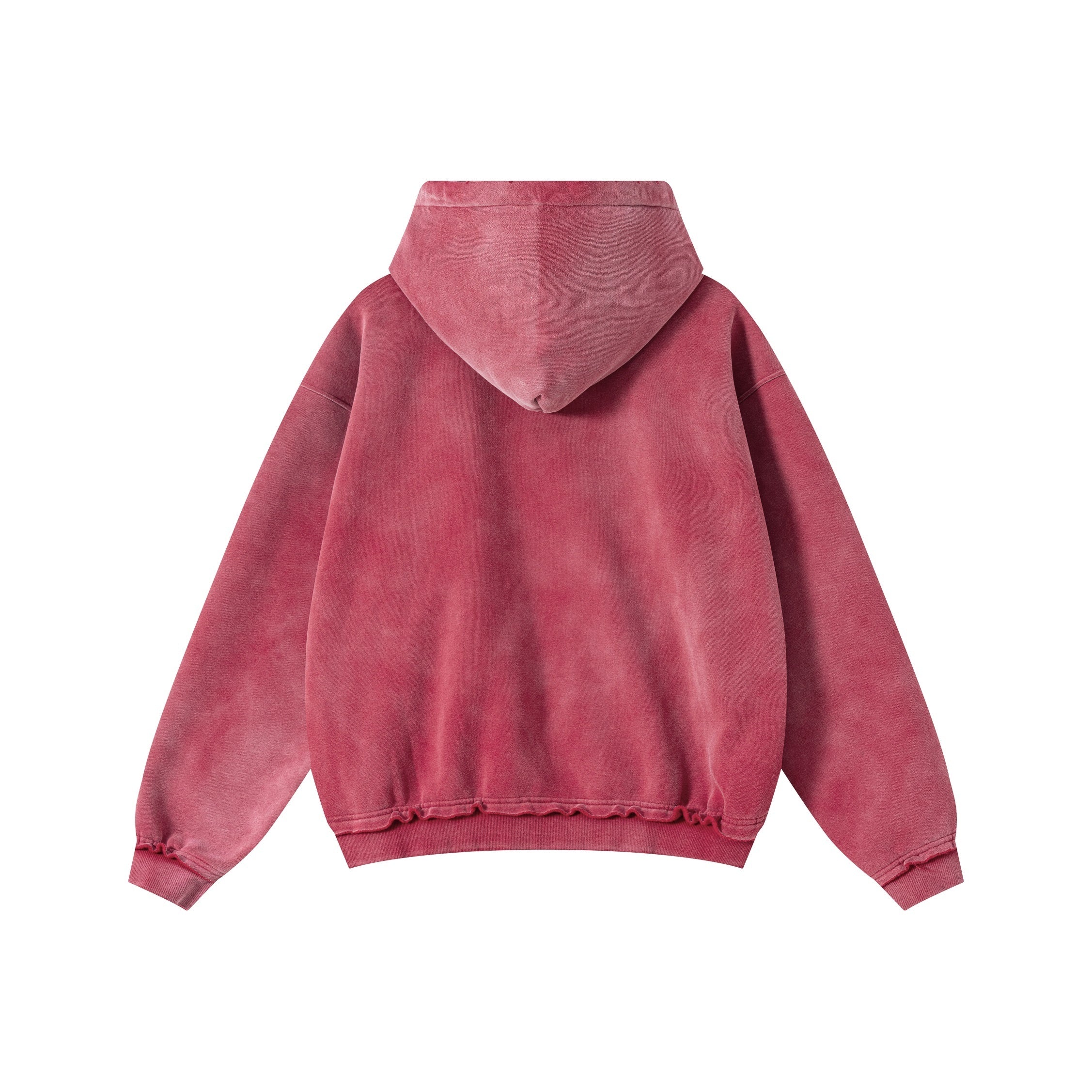STARRVAINT Vintage Wash Graphic Zip Hoodie