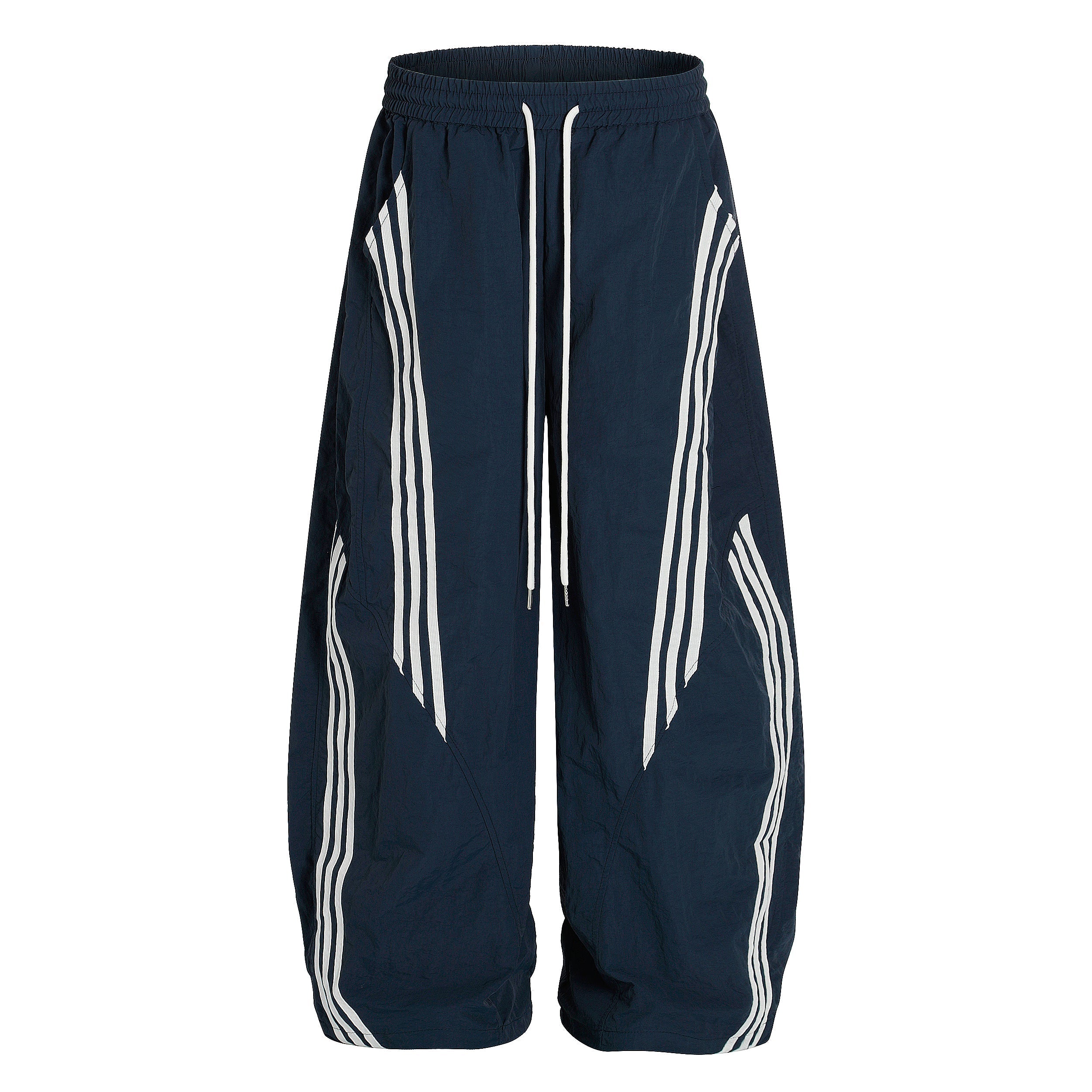 STARRVAINT Nylon Multi-Stripe Track Wide-Leg Pants