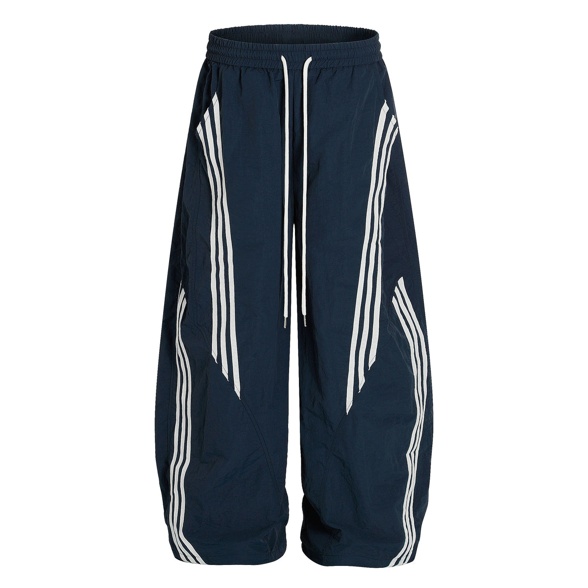 STARRVAINT Nylon Multi-Stripe Track Wide-Leg Pants