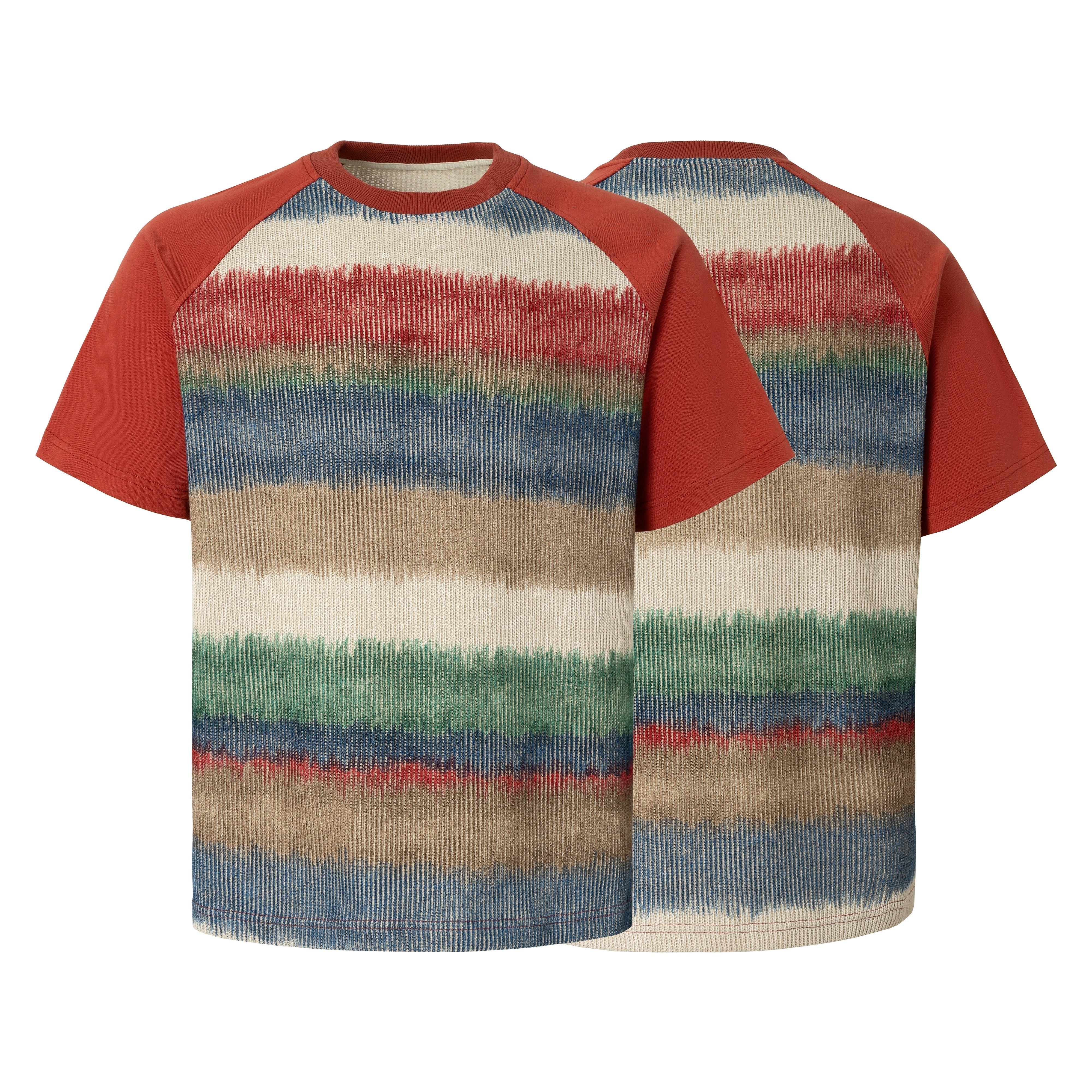 STARRVAINT Gradient Stripe Raglan Tee