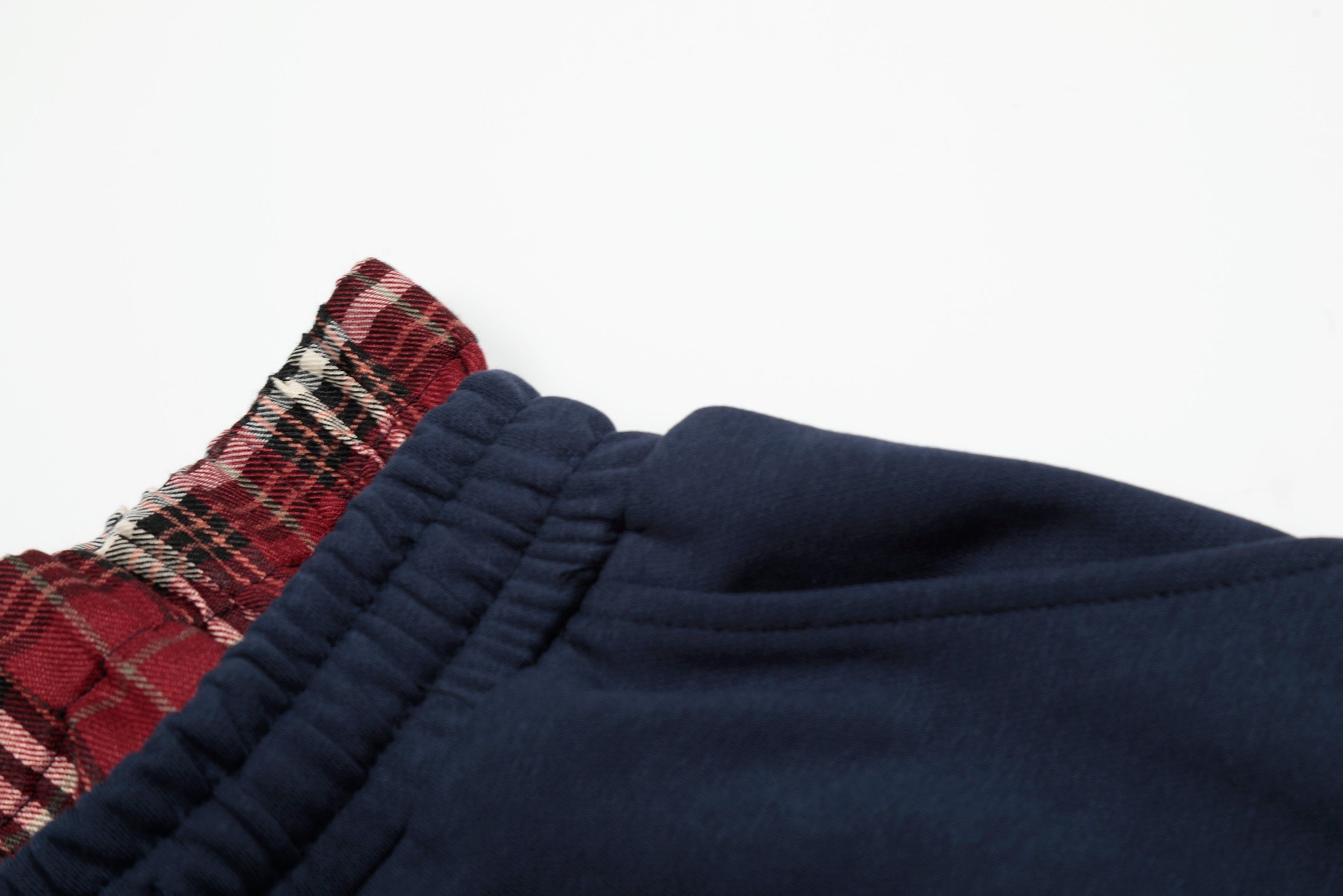 STARRVAINT Plaid-Waist Logo Shorts