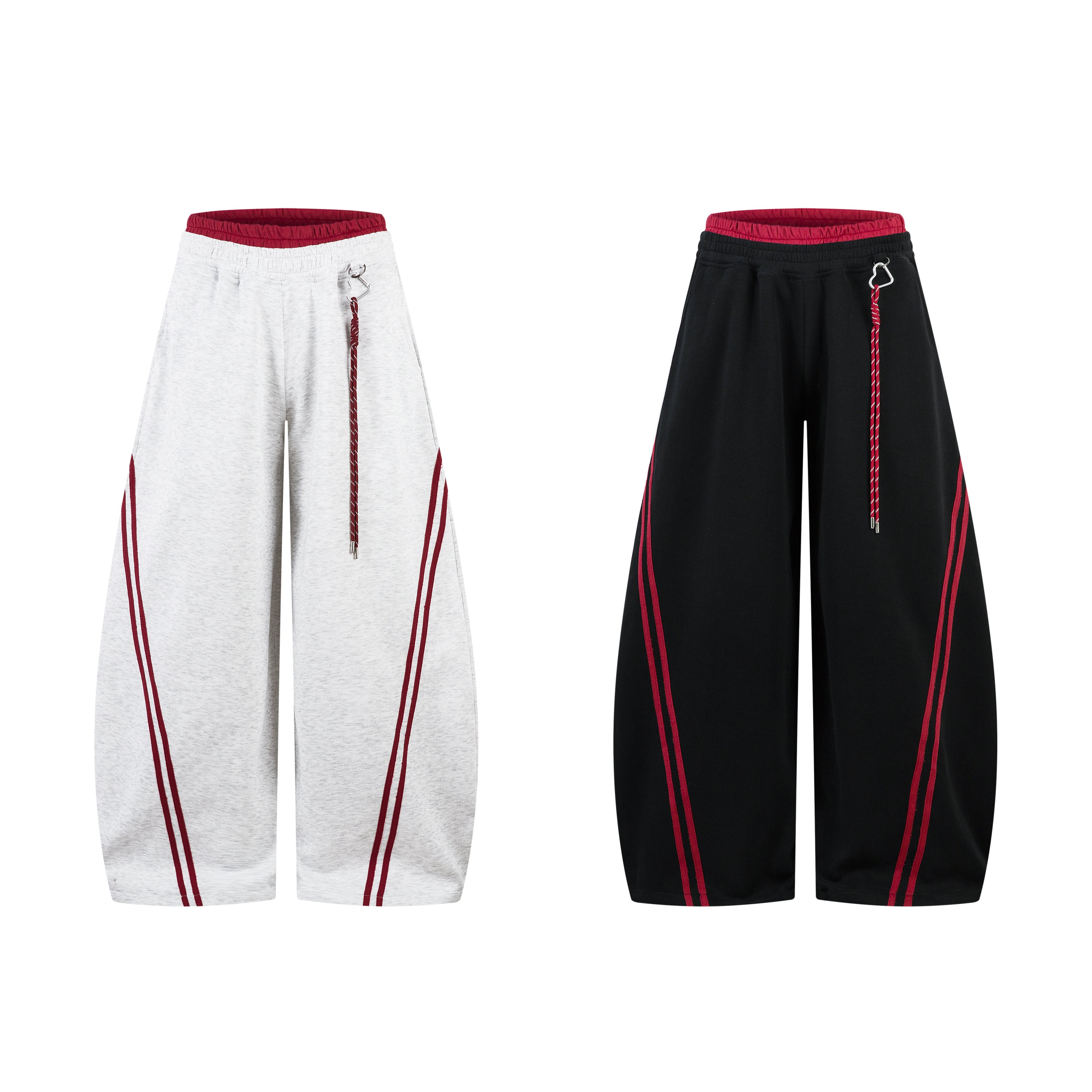 STARRVAINT Double Stripe Barrel Sweatpants