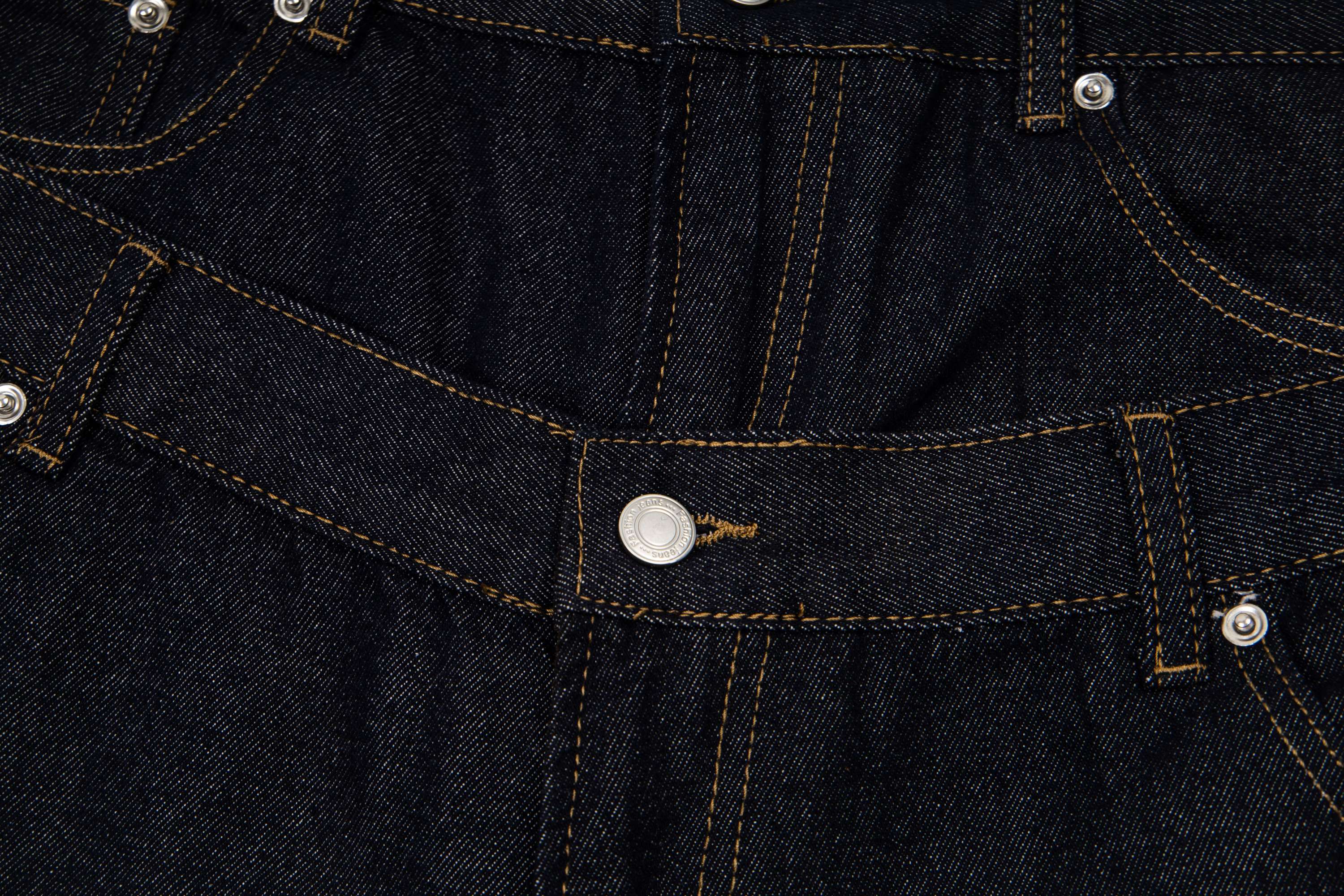 STARRVAINT “Double Waist Panel Denim Shorts”