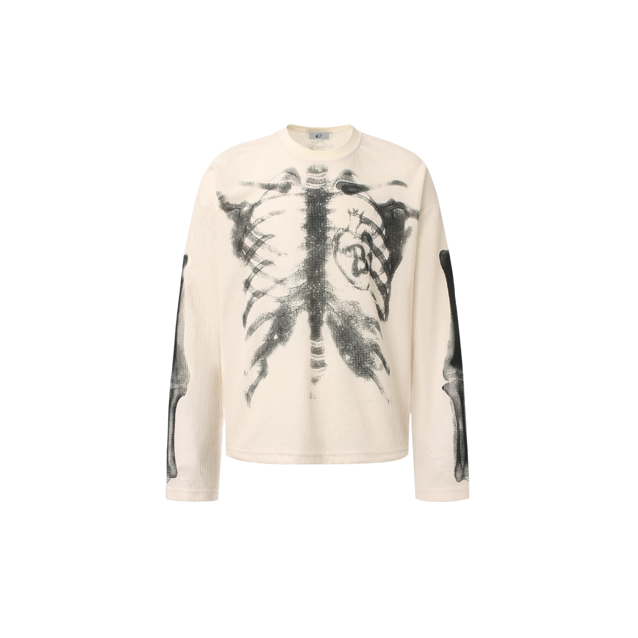 STARRVAINT Skeleton Print Long Sleeve Tee