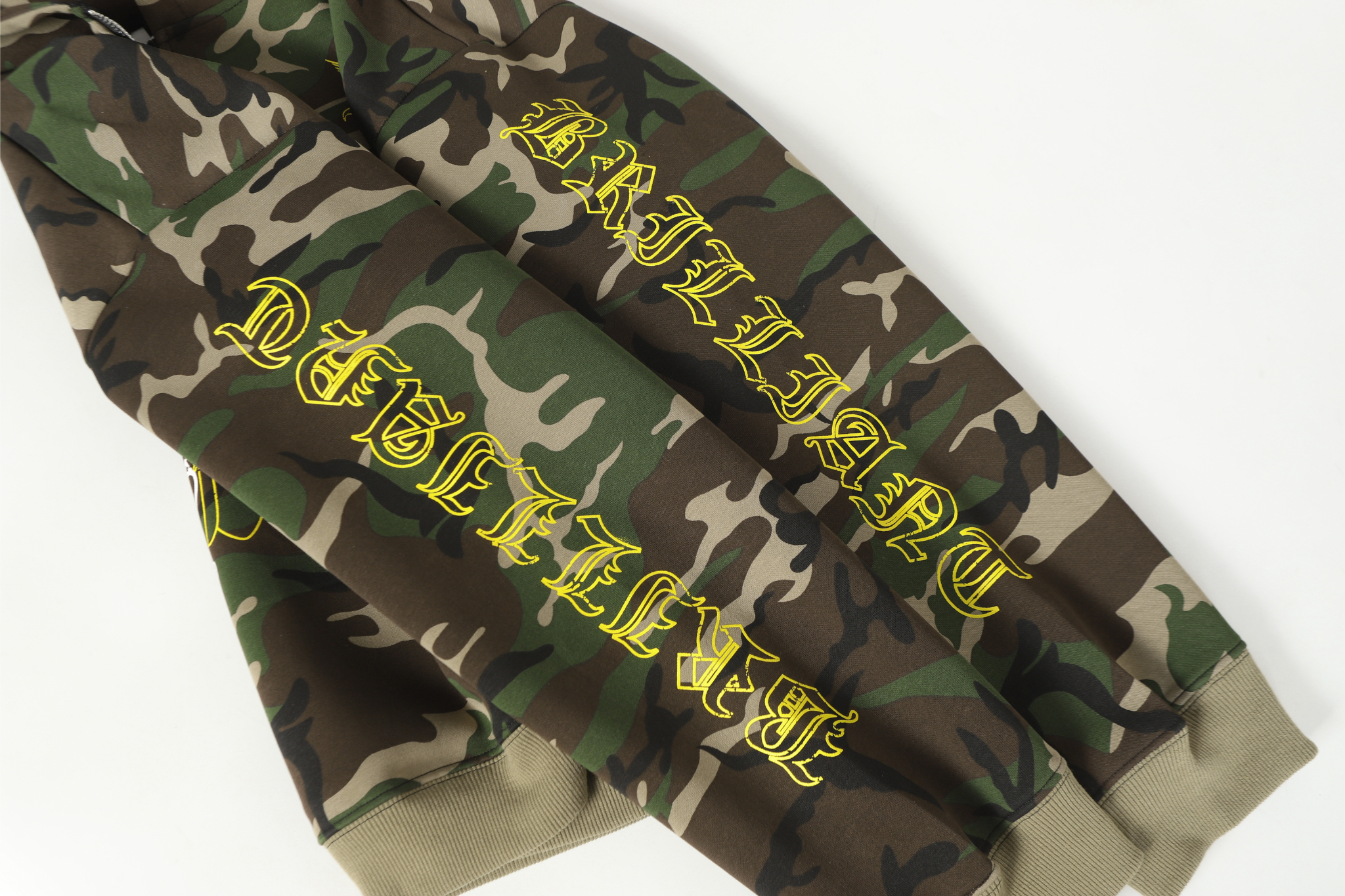 STARRVAINT Camo Angel Graphic Zip Hoodie