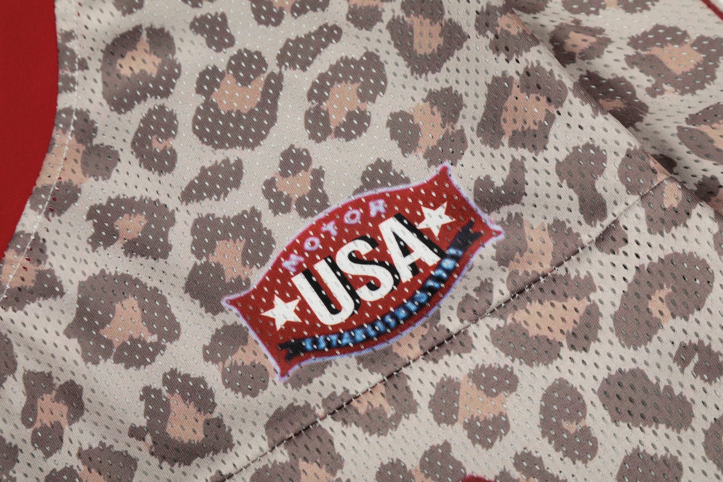STARRVAINT “Leopard Varsity Mesh Jersey”