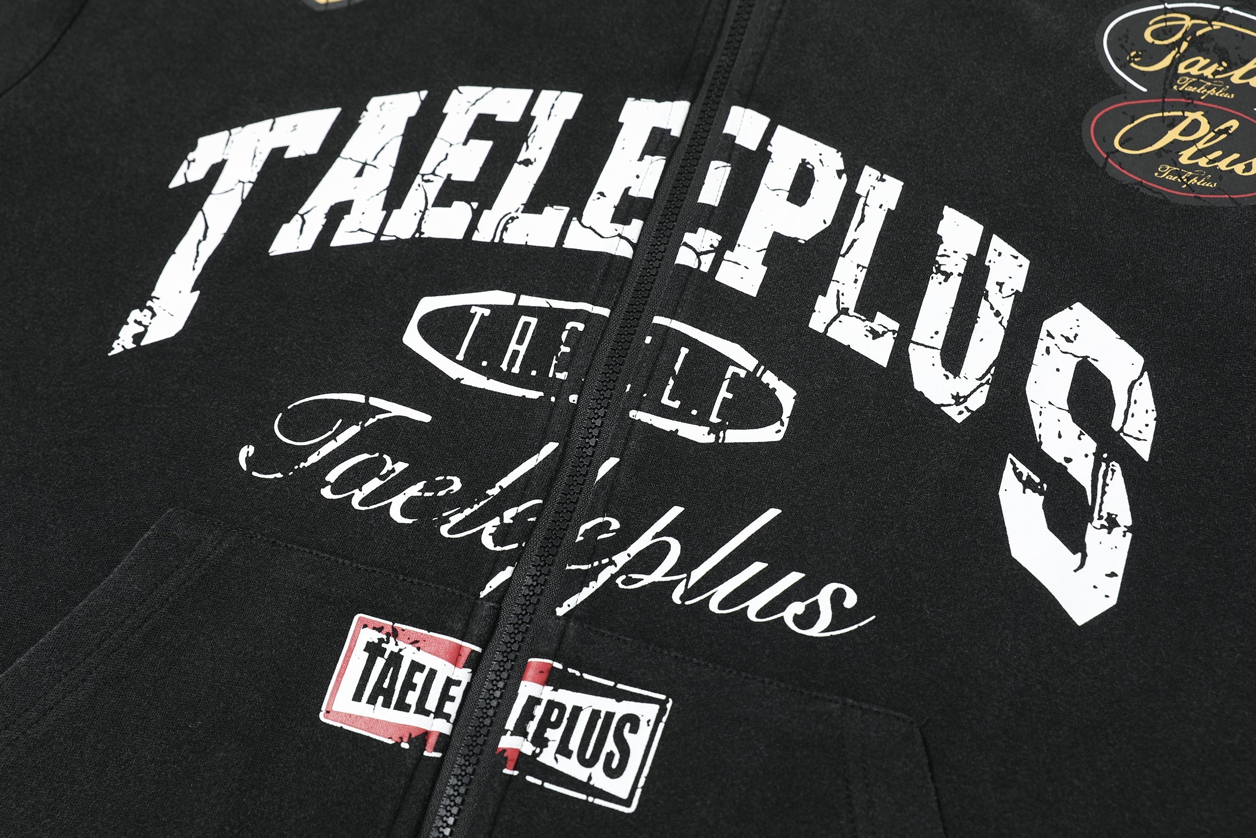 STARRVAINT Vintage Badge Zip Hoodie